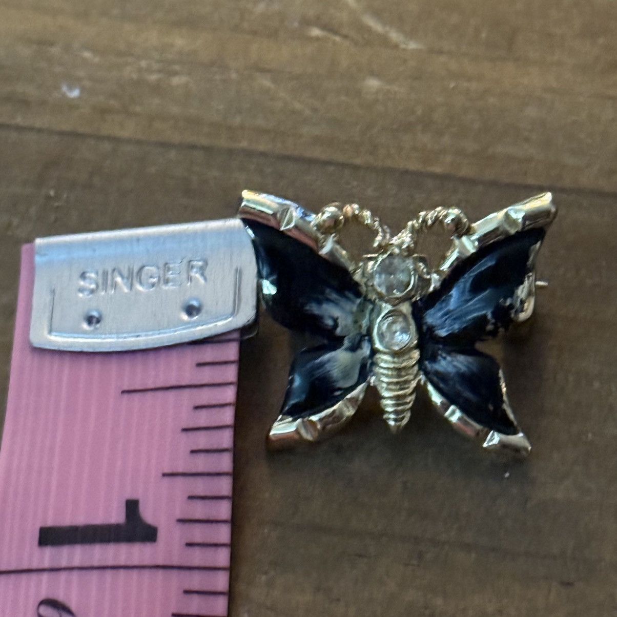 Vintage Vintage gold tone black butterfly brooch set Size ONE SIZE - 5 Thumbnail