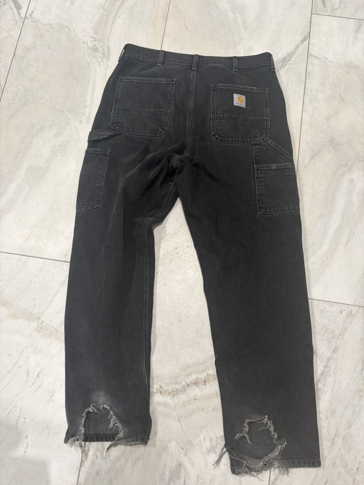 Carhartt Vintage Black Carhartt Double knees Faded Distressed Size US 36 / EU 52 - 7 Thumbnail