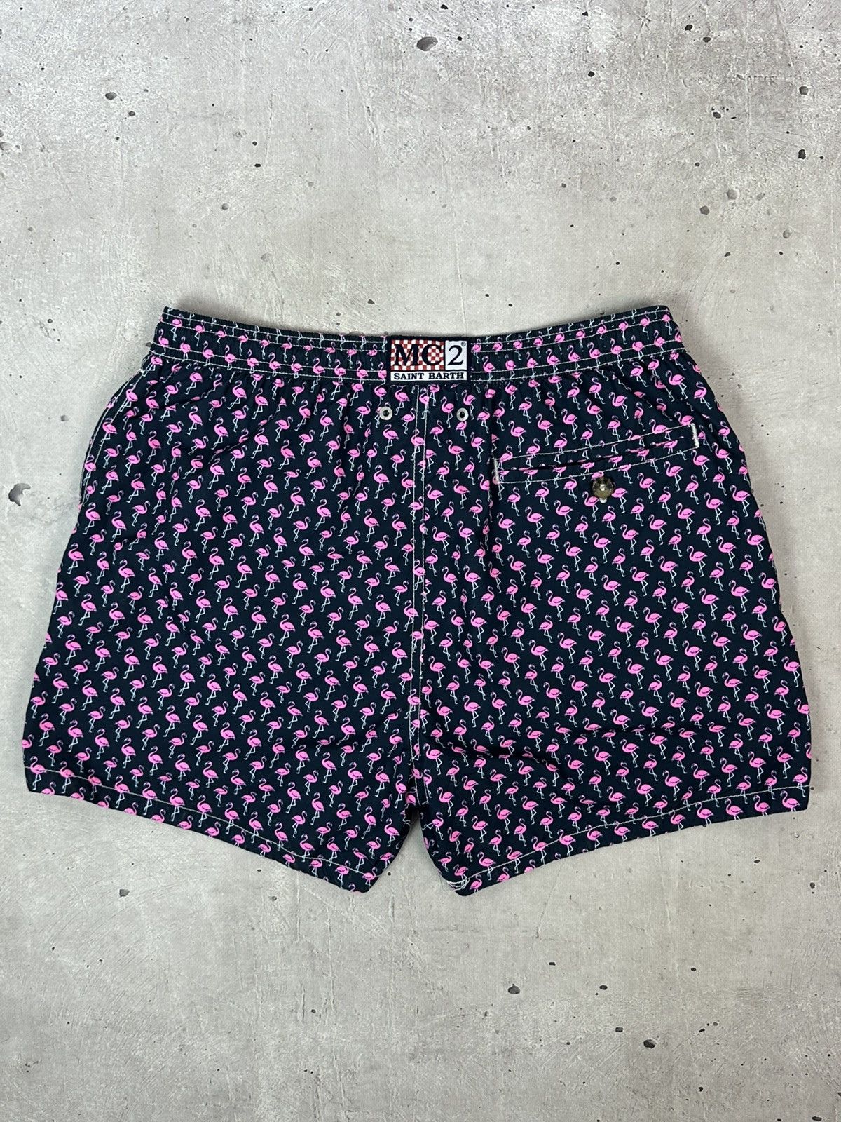 MC2 Saint Barth Mc2 Saint Barth Flamingo Printed Nylon Men’s Shorts Size US 30 / EU 46 - 8 Thumbnail