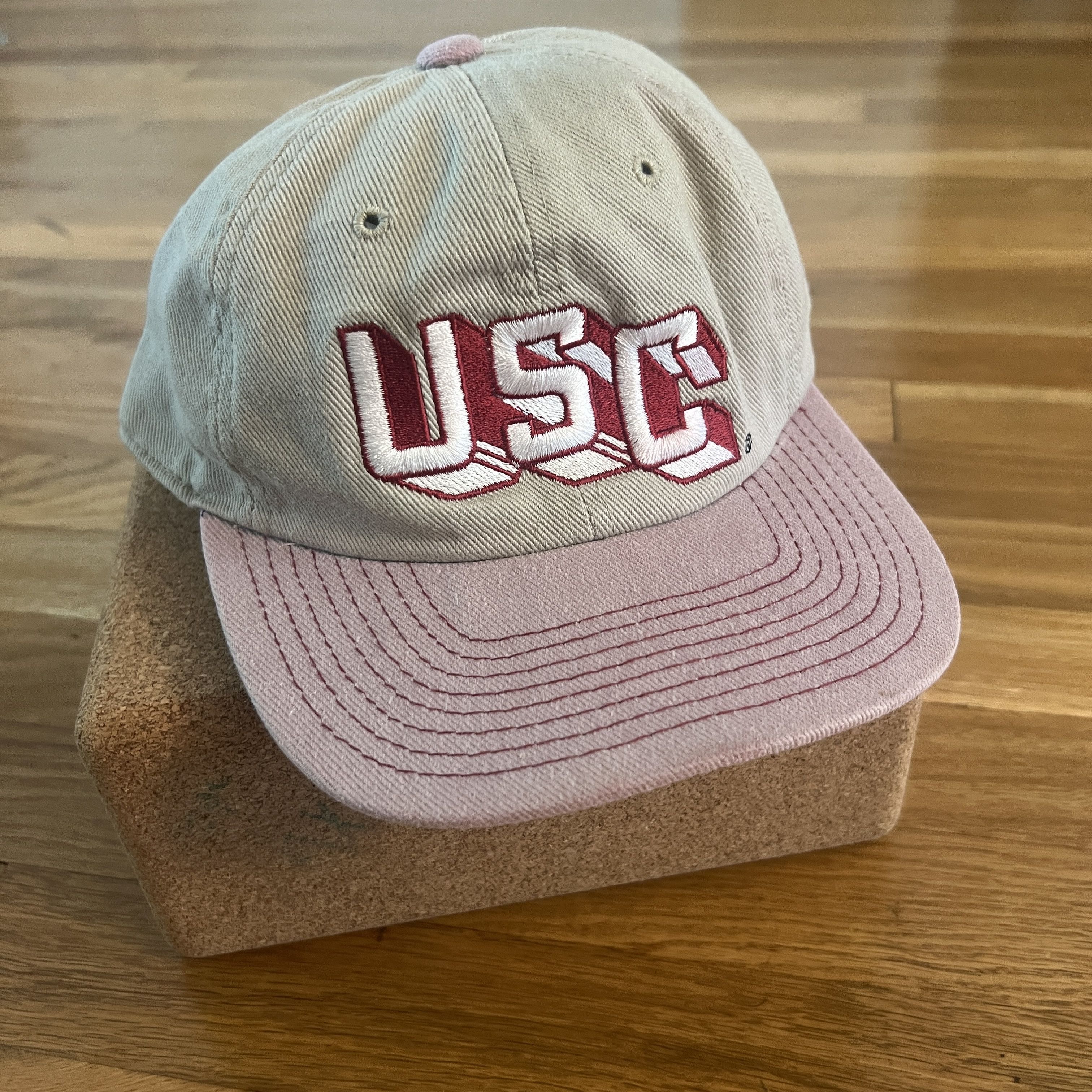 Vintage 80s/90s USC Trojans Pink Khaki Adjustable