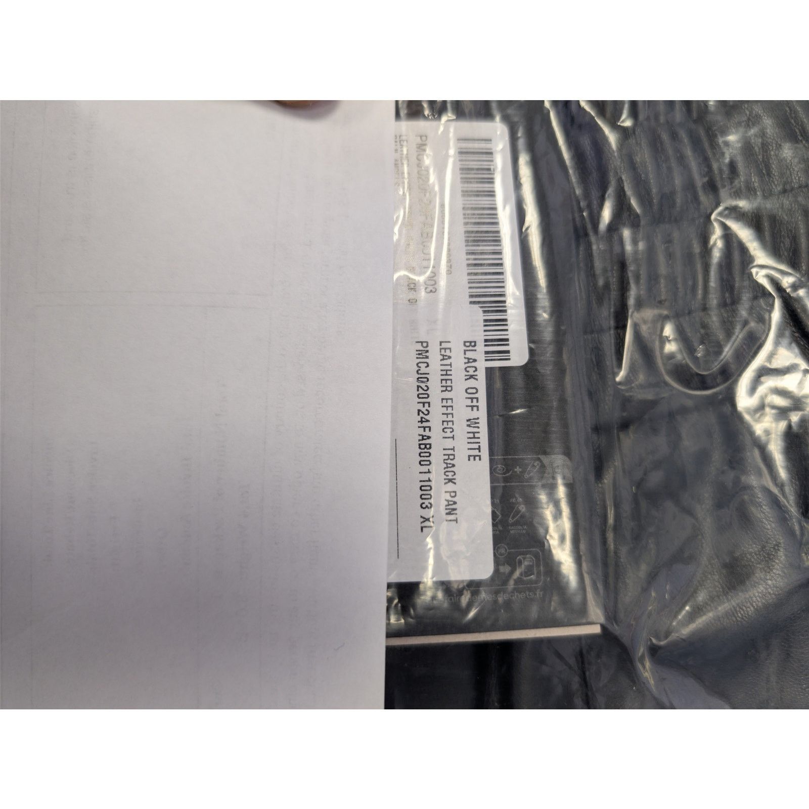 Palm Angels o1rshd1 Leather Effect Track Pants in Black / Off White Size US 36 / EU 52 - 23 Thumbnail
