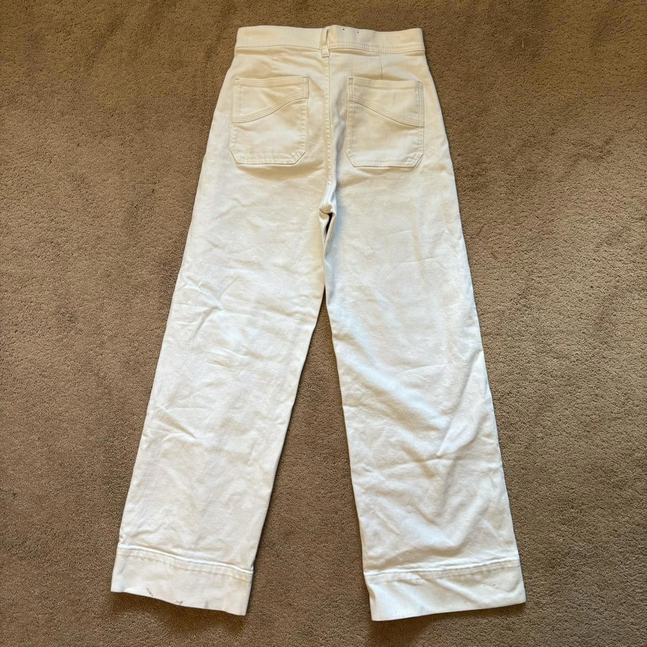 Gap Gap Women's White and Cream Jeans Size 27" / US 4 / IT 40 - 2 Thumbnail