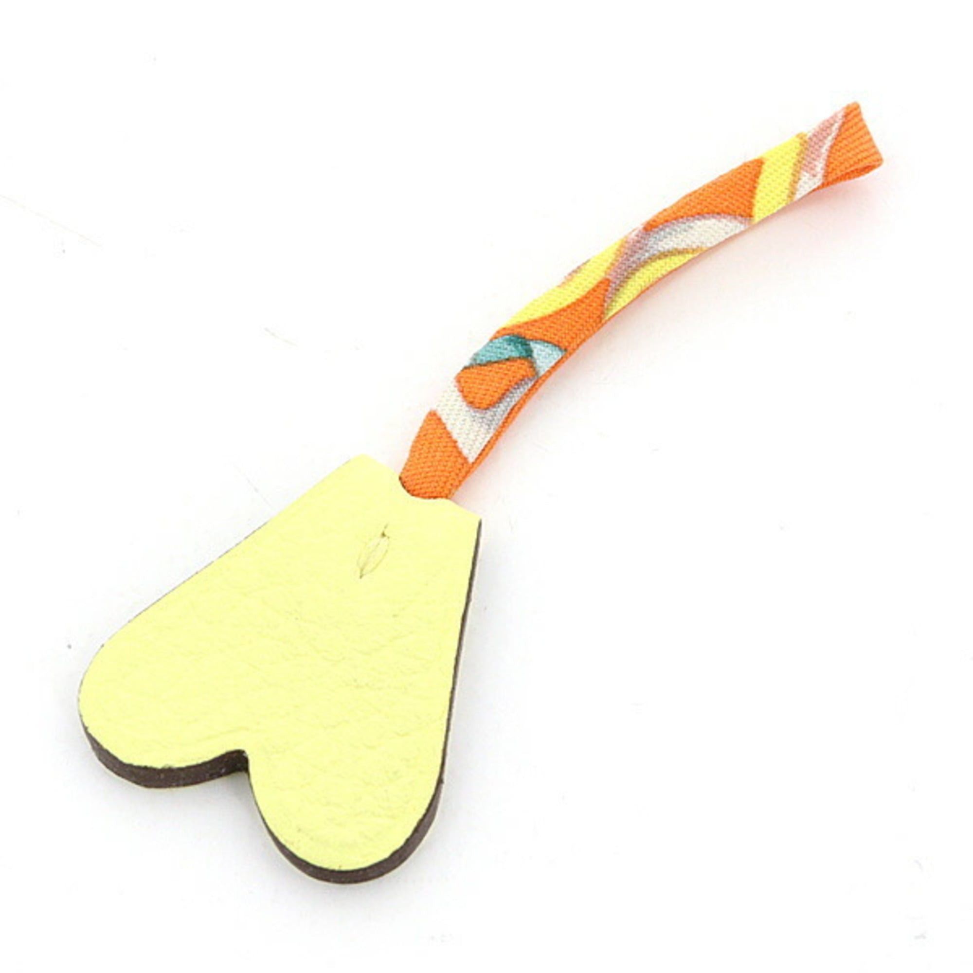 Hermes Hermes Petit h Small Heart Yellow/Orange Bag Charm Size ONE SIZE - 1 Thumbnail