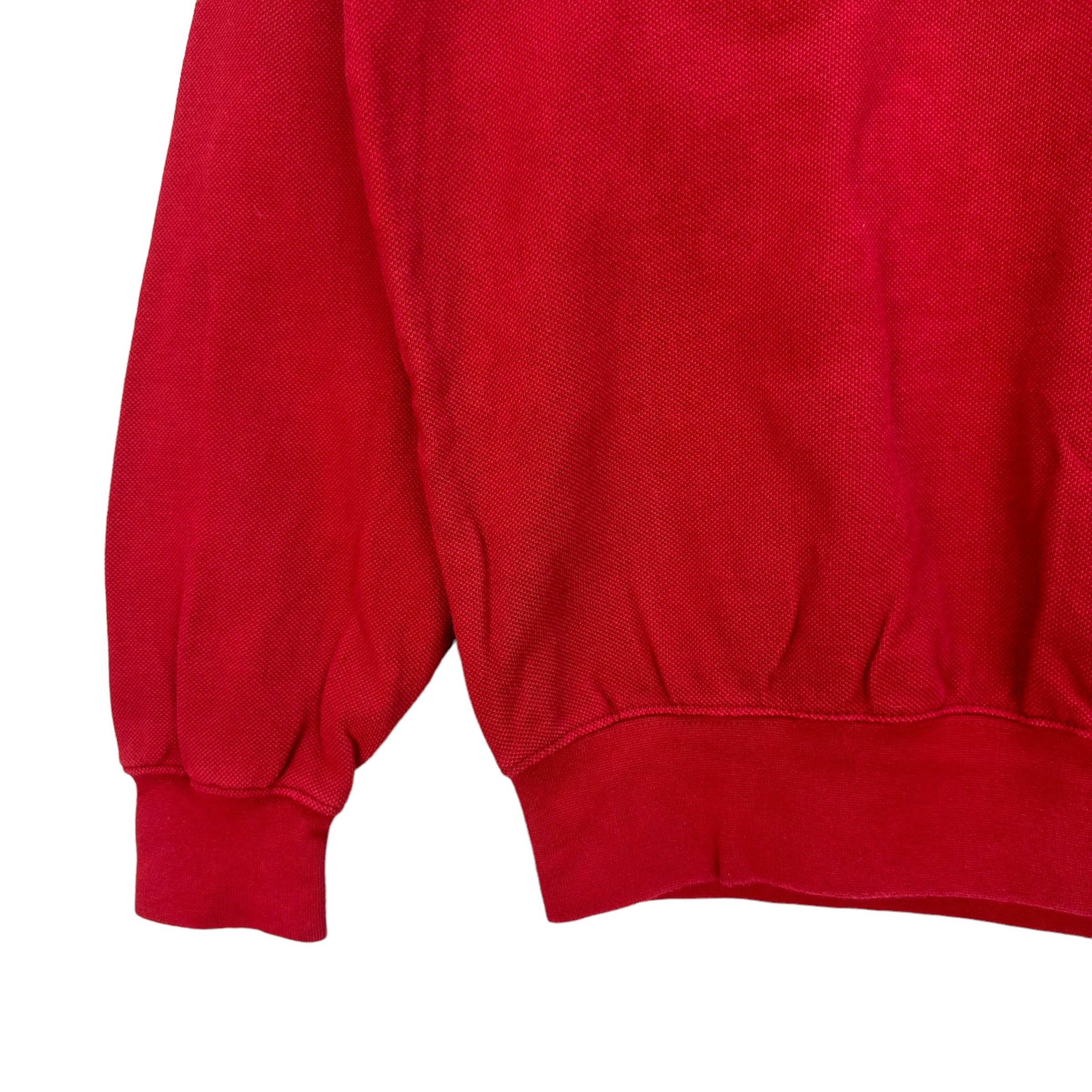 Adidas Y2K VINTAGE ADIDAS V NECK RED SWEATSHIRTS #8698-021 Size US L / EU 52-54 / 3 - 5 Thumbnail