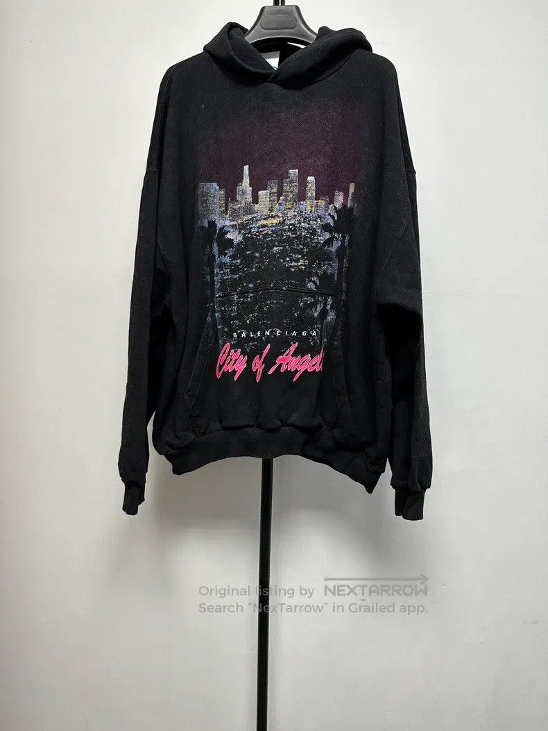 Balenciaga Balenciaga Landscape Pattern Hooded Long Sleeve Sweatshirt Size US M / EU 48-50 / 2 - 1 Thumbnail