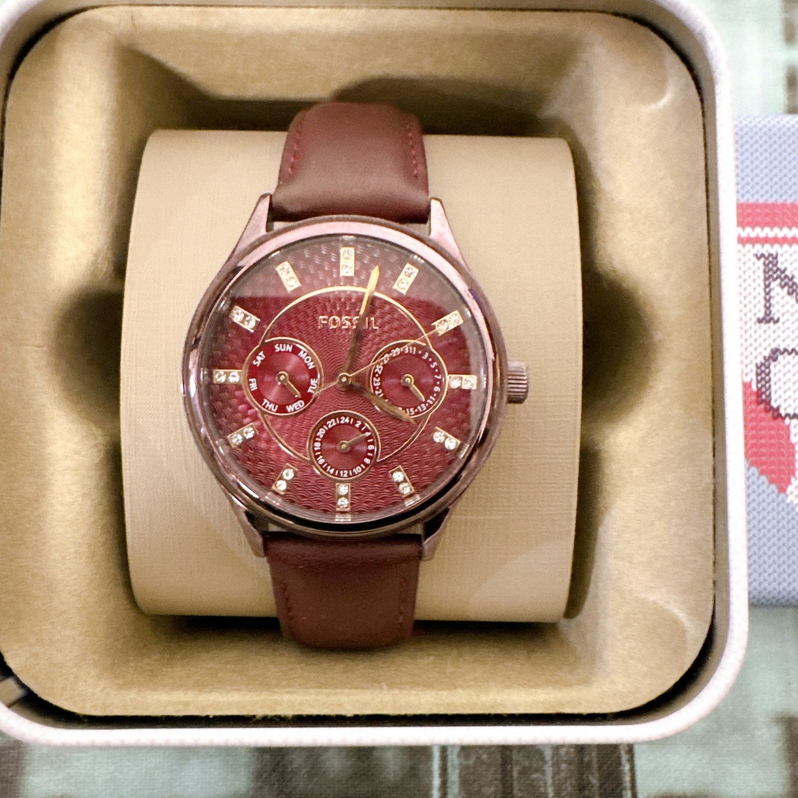 Fossil Fossil BQ3285 Sophisticate Multifunction Womens Wine Leather Size ONE SIZE - 2 Thumbnail