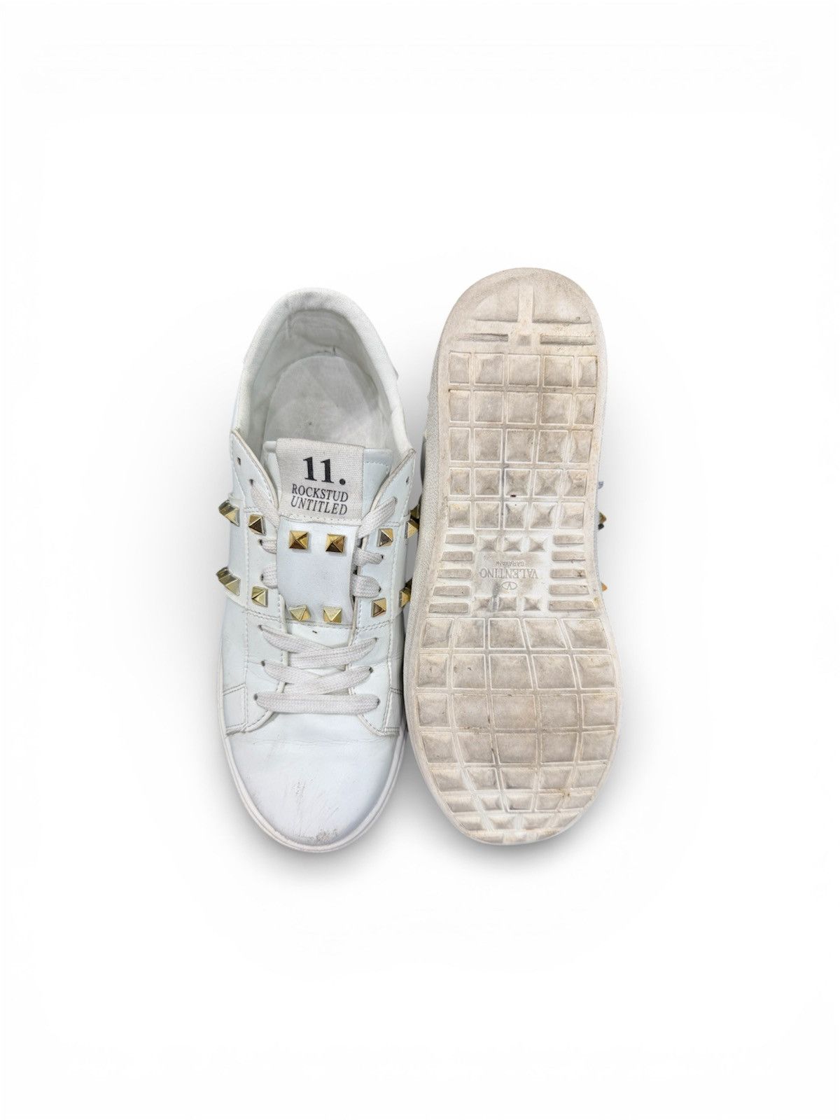 Valentino Valentino Rockstud Untitled White Leather Sneakers UK 6 Size US 6 / EU 39 - 2 Thumbnail