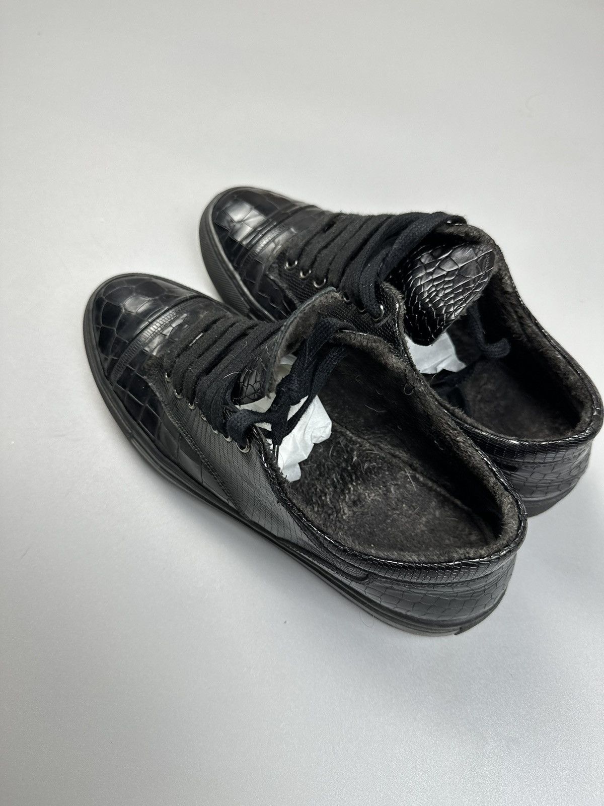 RoccoP Rocco P. Casual Sneakers black crock skin leather Size US 8.5 / EU 41-42 - 5 Thumbnail