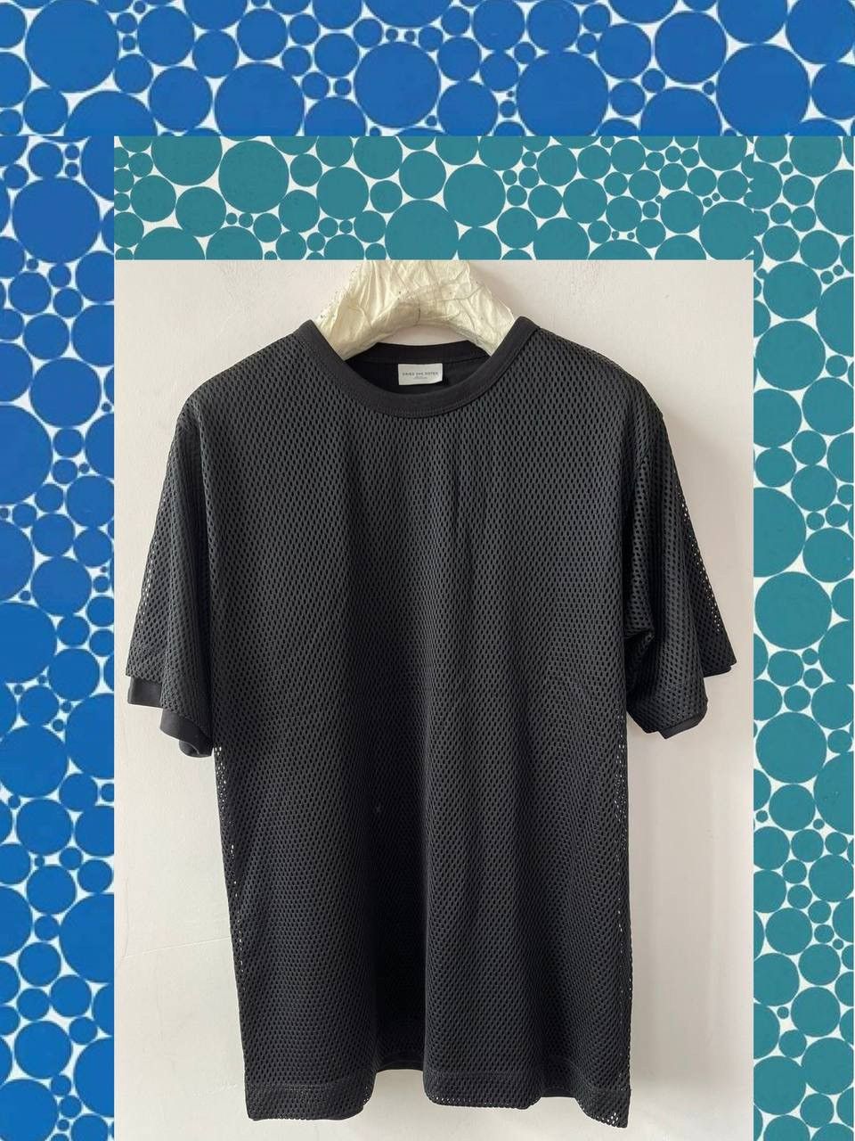 Dries Van Noten Black Mesh Double Layer short Sleeve T-Shirt