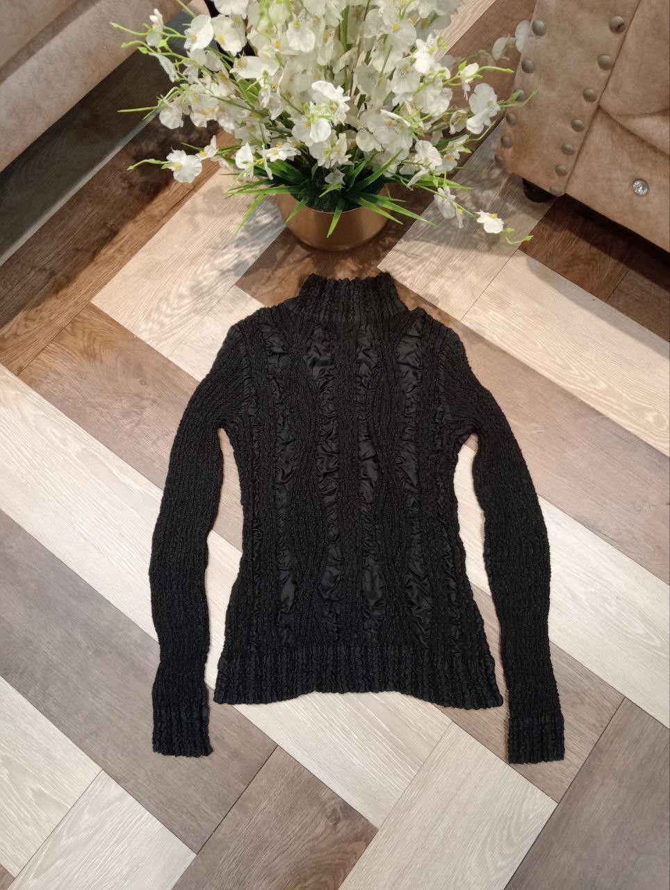 Japanese Brand JAPANESE PEPLUM BY YOSHIKI HISHINUMA PLEATED TURTLE NECK Size ONE SIZE - 2 Thumbnail