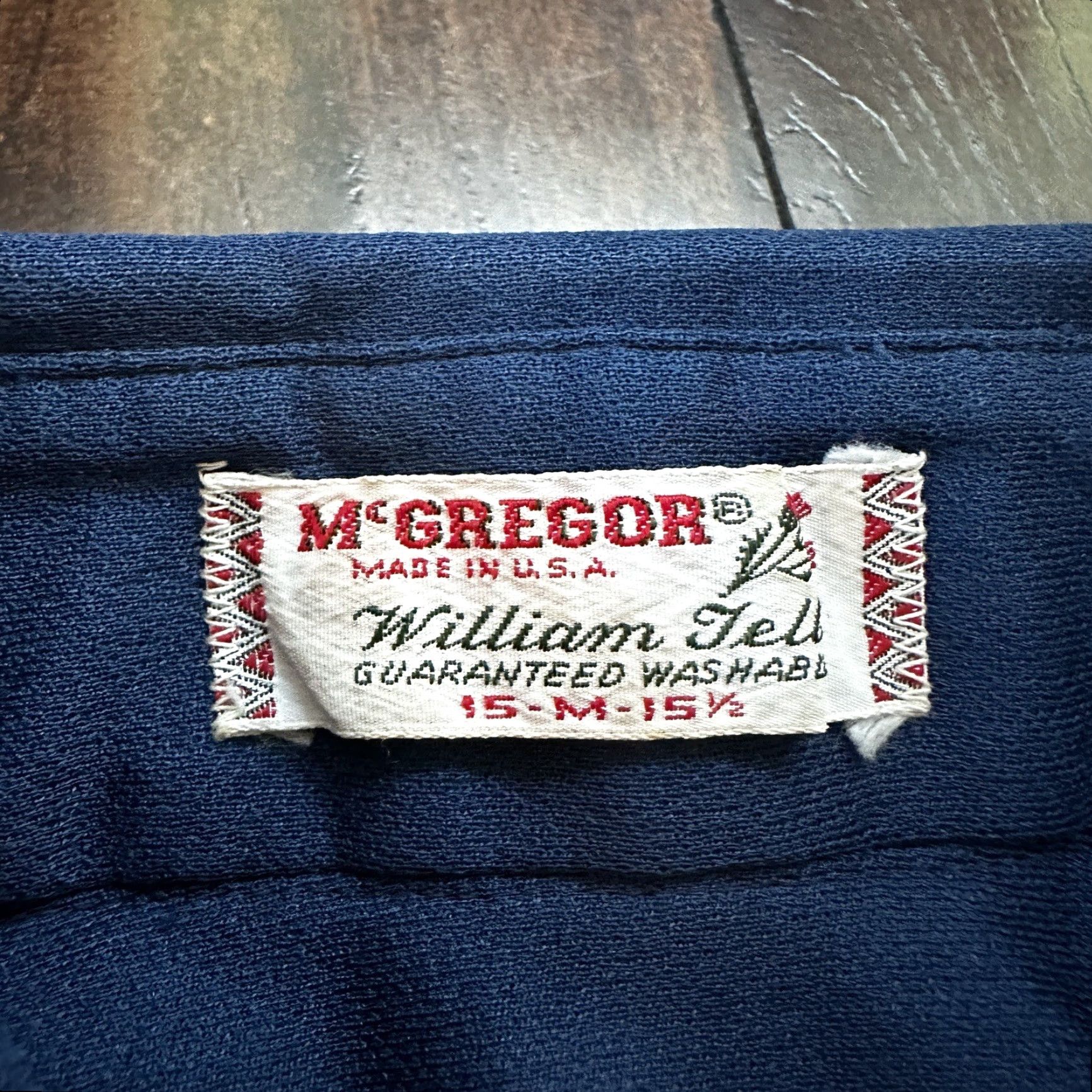 McGregor VINTAGE MCGREGOR Shirt M Short Sleeve Button-Front Blue Plaid Rockabilly USA 70s Mens/Adults Size US M / EU 48-50 / 2 - 2 Thumbnail