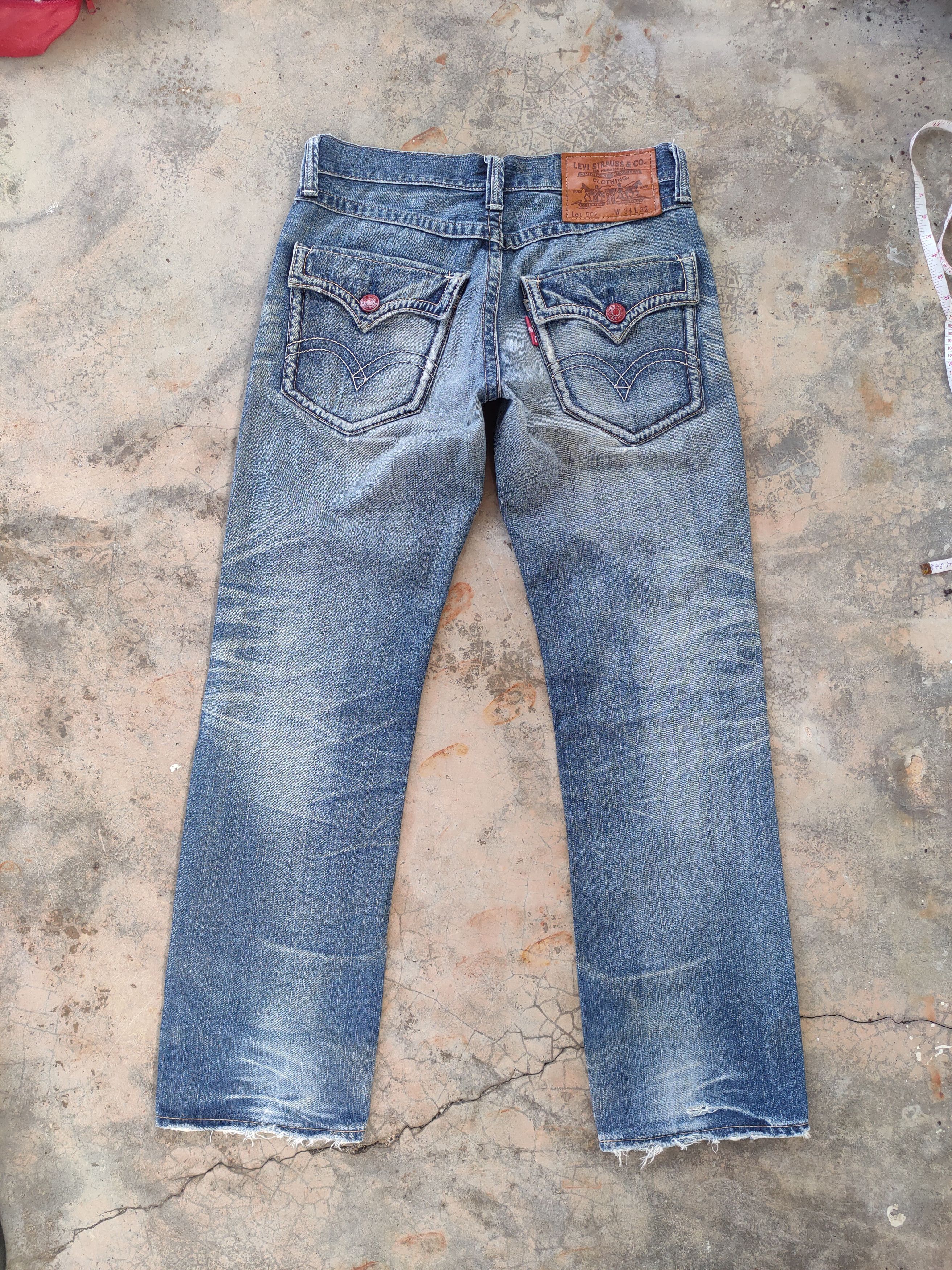 Jean W34 VINTAGE LEVI'S 502 FADED RIPPED JEANS DENIM PANTS Size US 34 / EU 50 - 9 Thumbnail