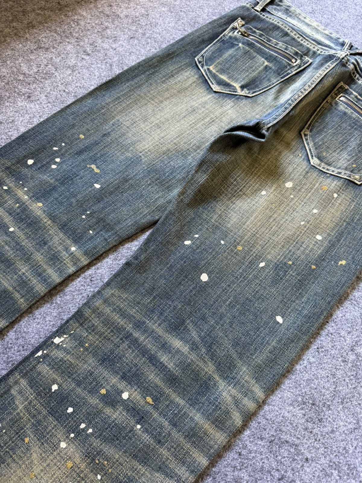 Hysteric Glamour × Japanese Brand Dinassy Japan Mud Wash Paint Splatter Jeans Size US 31 - 18 Thumbnail