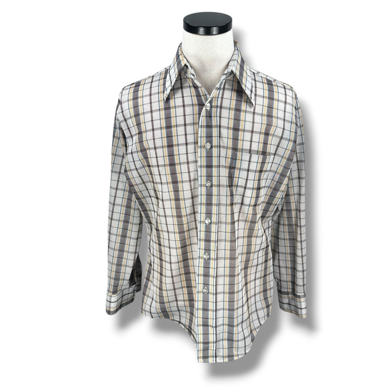Other VTG BVD XKE Disco Shirt Mens Large Multi Plaid Collar Button Size US L / EU 52-54 / 3 - 1 Thumbnail