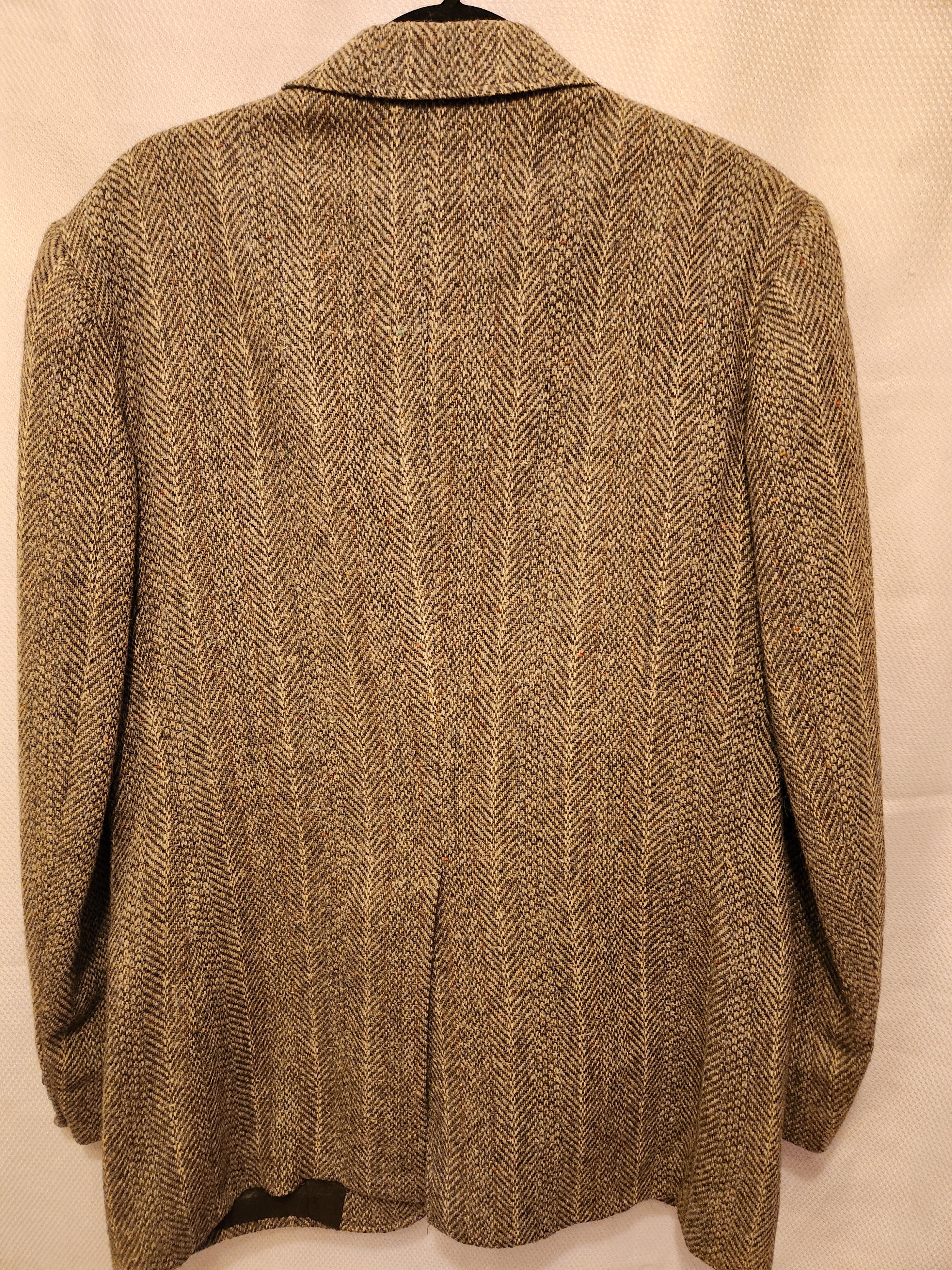 Levi's Vintage 70's Gray Herringbone Tweed Blazer Size 42L - 2 Thumbnail