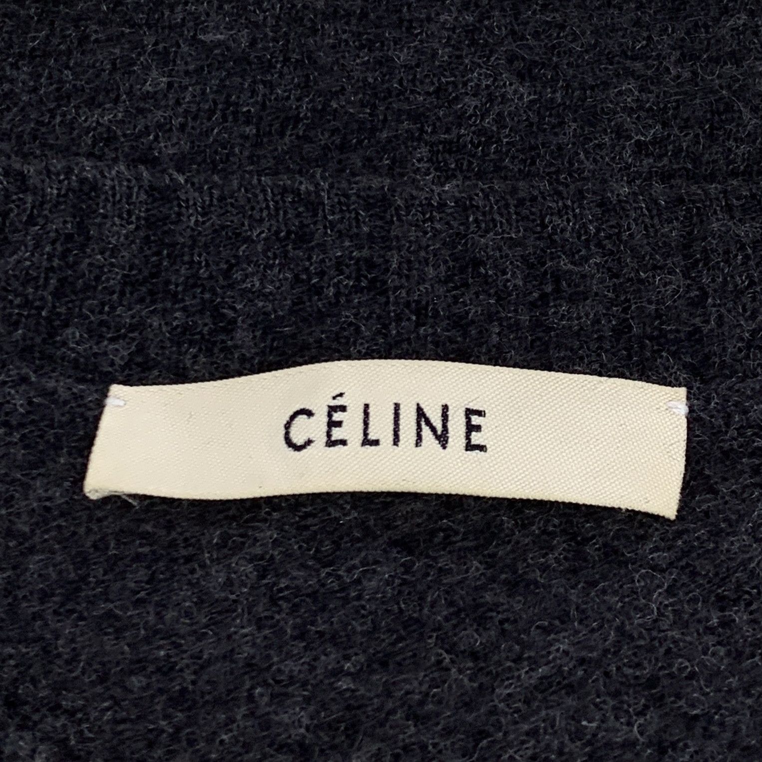 Celine Celine Crochet Embroidered Wool Knit Dress – Black (Size S) Size S / US 4 / IT 40 - 2 Thumbnail