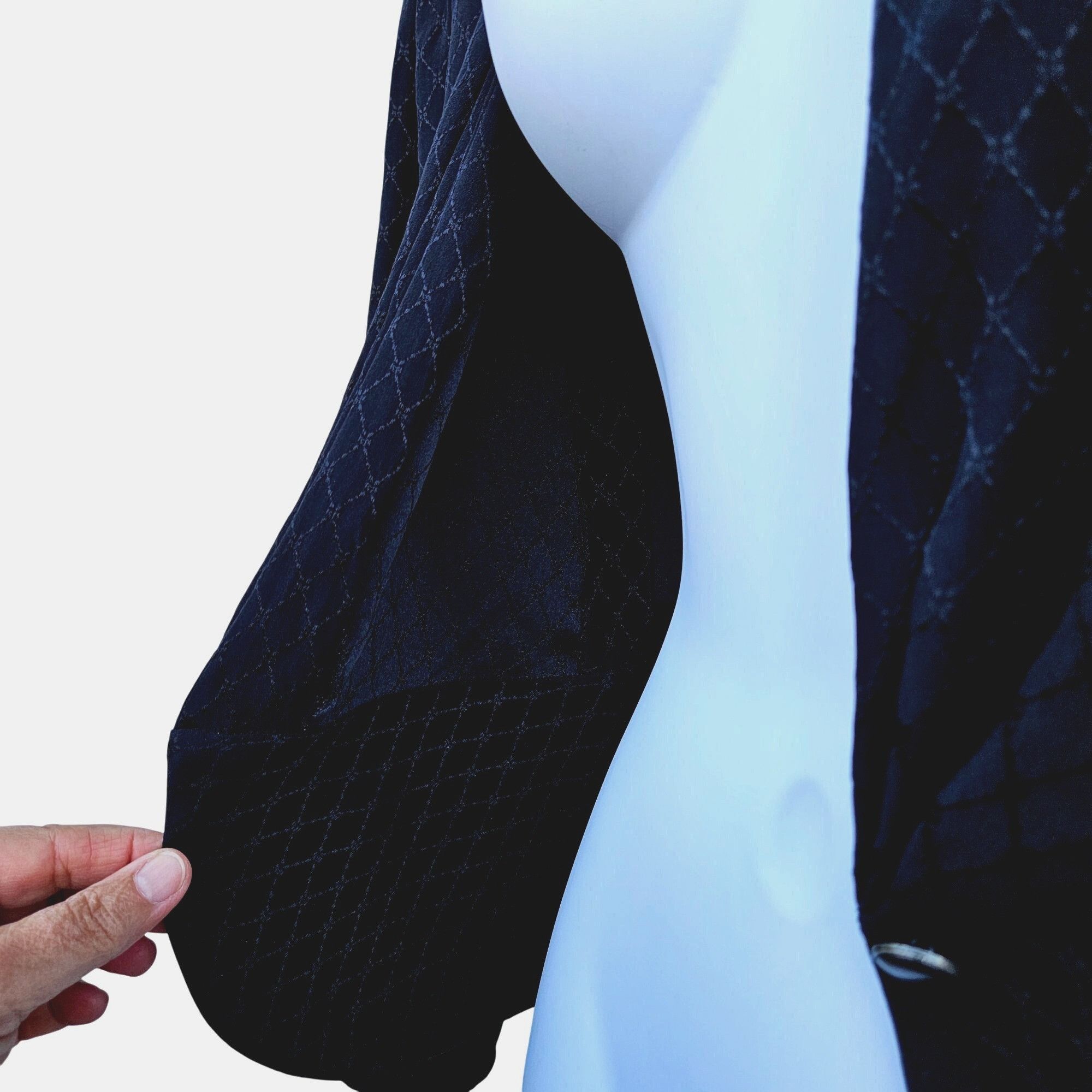 Emanuel Ungaro 1980s Emanuel Ungaro Parelle Paris Black Silk Jacquard Peplu Size S / US 4 / IT 40 - 6 Thumbnail
