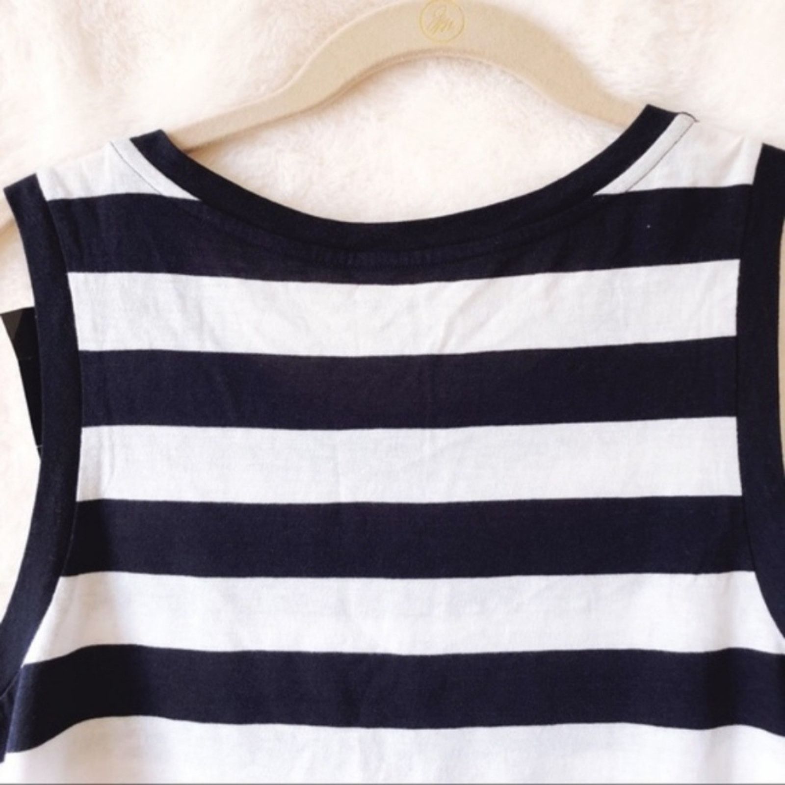 Express Express Embellished Blue Collar Striped Crop Top Size S / US 4 / IT 40 - 6 Thumbnail