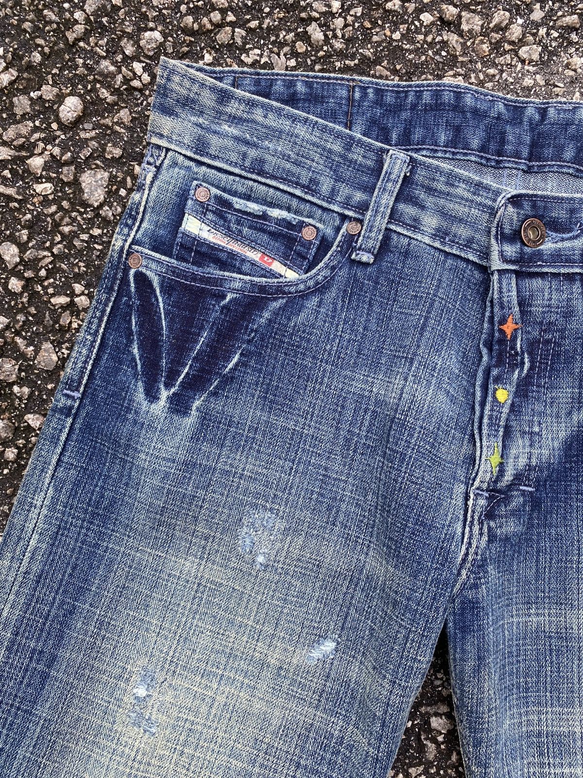 Diesel × Japanese Brand × Tornado Mart 1990s - Vintage Diesel Astronomy Design Flare Denim Size US 32 / EU 48 - 9 Thumbnail