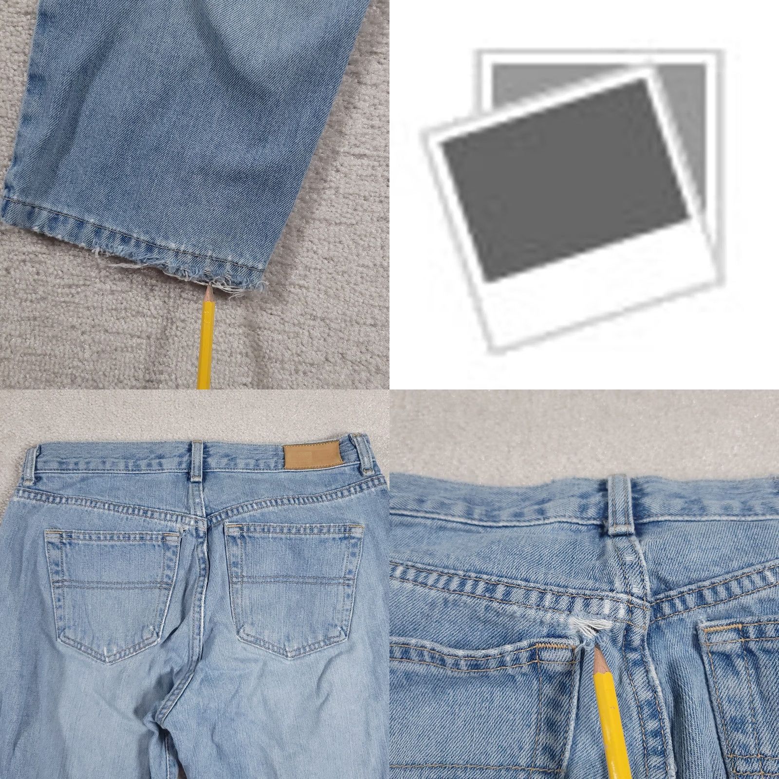 Tommy Hilfiger VINTAGE Tommy Hilfiger Jeans Womens 4 High Rise Straight Leg Denim 90s Distressed Embroidered Logo Button Pocket Mens? Ladies Size 27" / US 4 / IT 40 - 10 Thumbnail