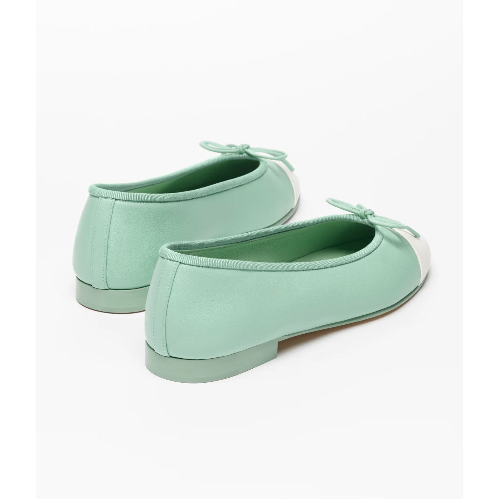 Chanel Chanel Light Green White Lambskin CC Ballet Flat 39 Size US 9 / IT 39 - 20 Thumbnail