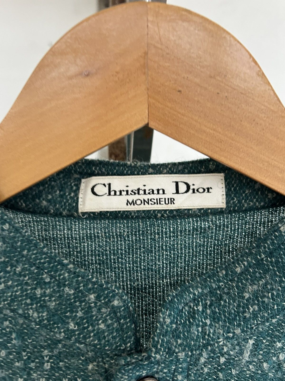 Christian Dior Monsieur Vintage Wool Longsleeve Green Vintage Size US M / EU 48-50 / 2 - 4 Thumbnail