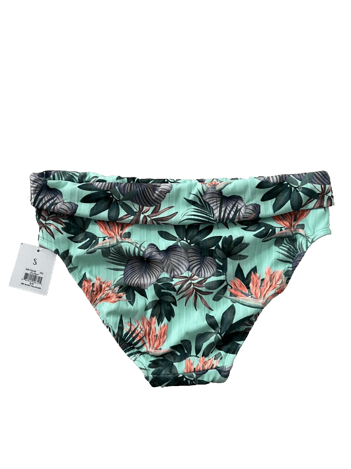 Other Skye Foldover Mid Waist Swim Bikini Bottom Spearmint ( S ) Size 28" / US 6 / IT 42 - 4 Thumbnail