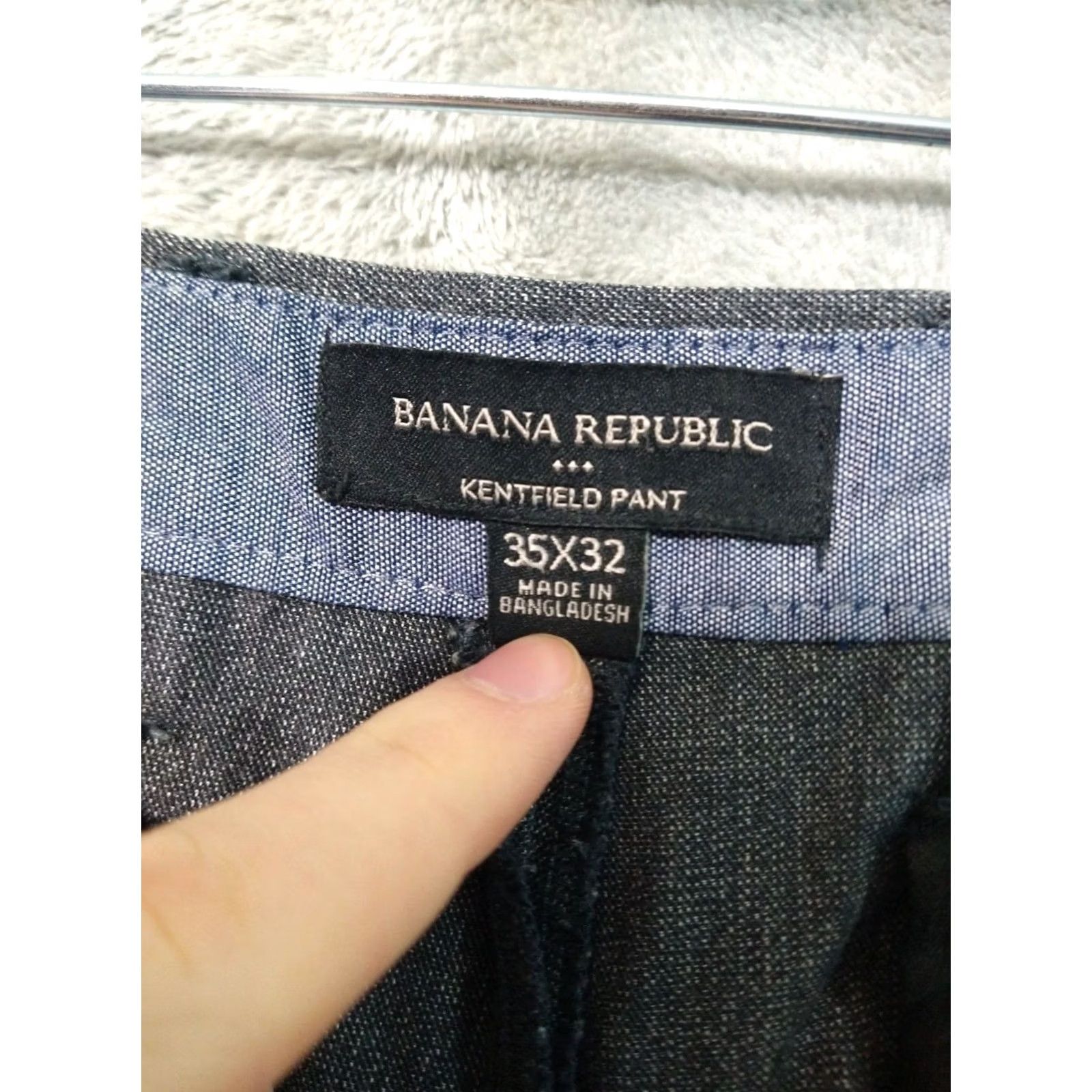 Banana Republic Banana Republic Pants Mens 35x32 Gray Chino Kentfield Flat Front Straight Leg Casual Business Slim 90s? Size US 35 - 7 Thumbnail