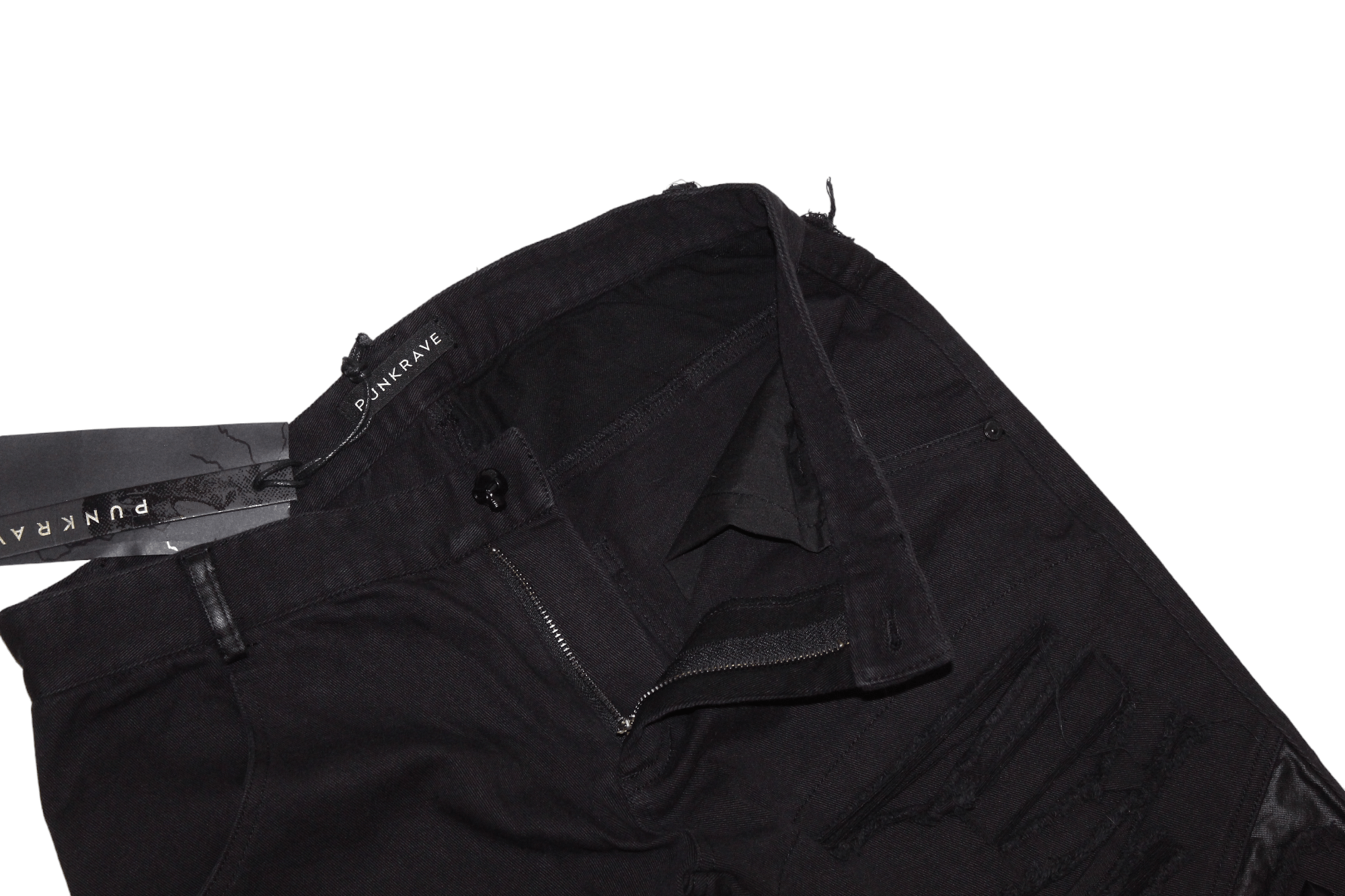 If Six Was Nine Y2K 💥 PUNK RAVE rips studded steampunk seditionaries jeans Size US 34 / EU 50 - 6 Thumbnail