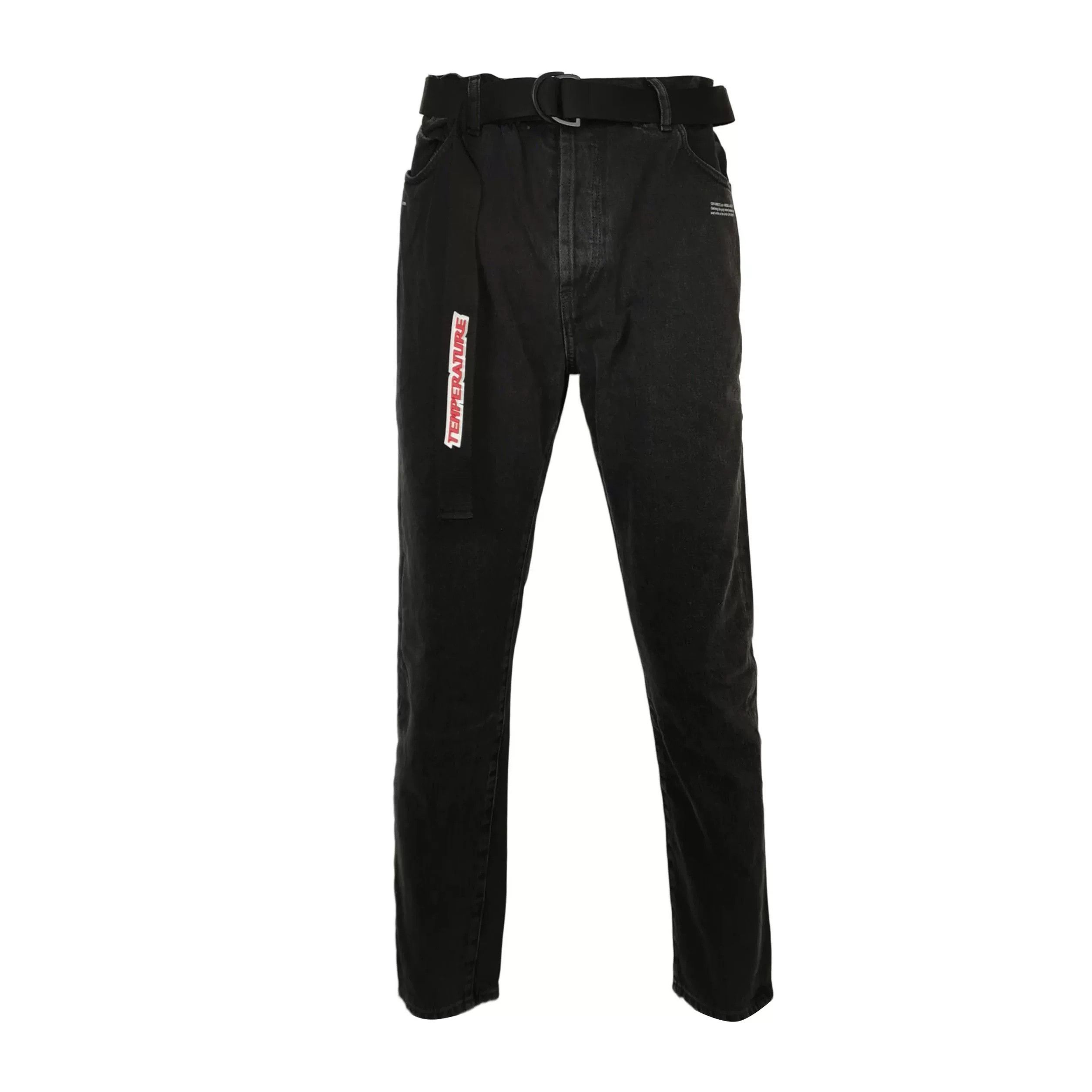 Off-White Off-White Cotton Logo Straight-Leg Pants Size US 34 / EU 50 - 1 Thumbnail