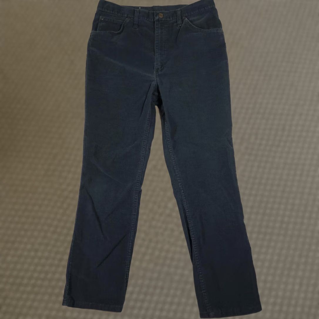 Wrangler Wrangler Pants Mens 34x29 Green Corduroy Regular Fit Straight Leg Casual Size US 34 / EU 50 - 1 Thumbnail