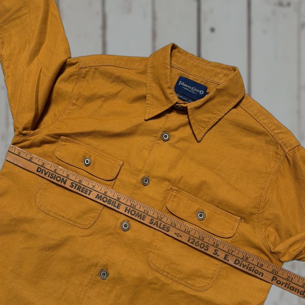 Freenote Cloth Freenote Cloth Corduroy Woven Work Shirt Japanese USA Mustard S Men Long Sleeve Button-Up Size S Size US S / EU 44-46 / 1 - 1 Thumbnail