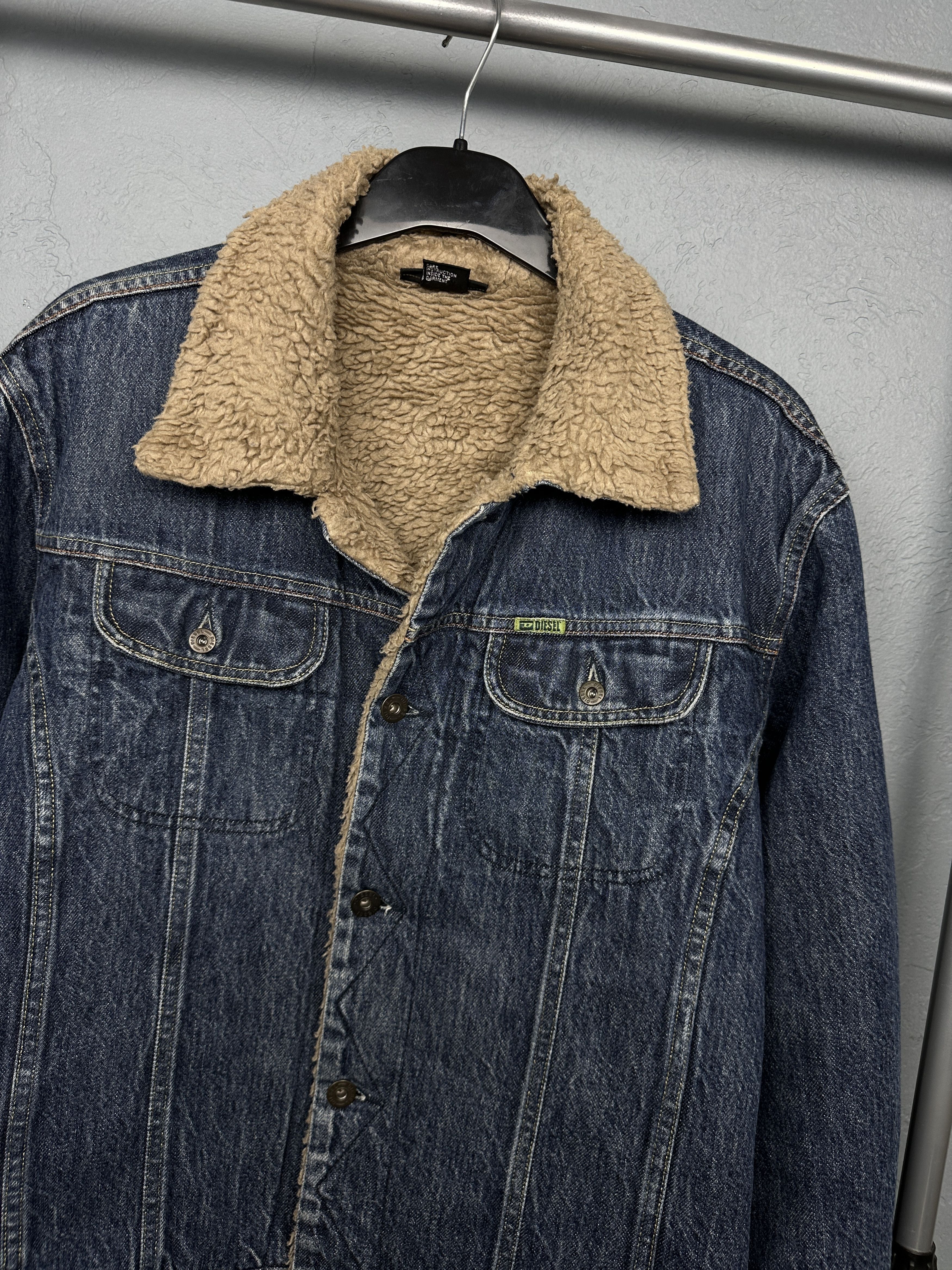 Diesel Diesel Vintage Mens Denim Sherpa Jacket Size US L / EU 52-54 / 3 - 2 Thumbnail