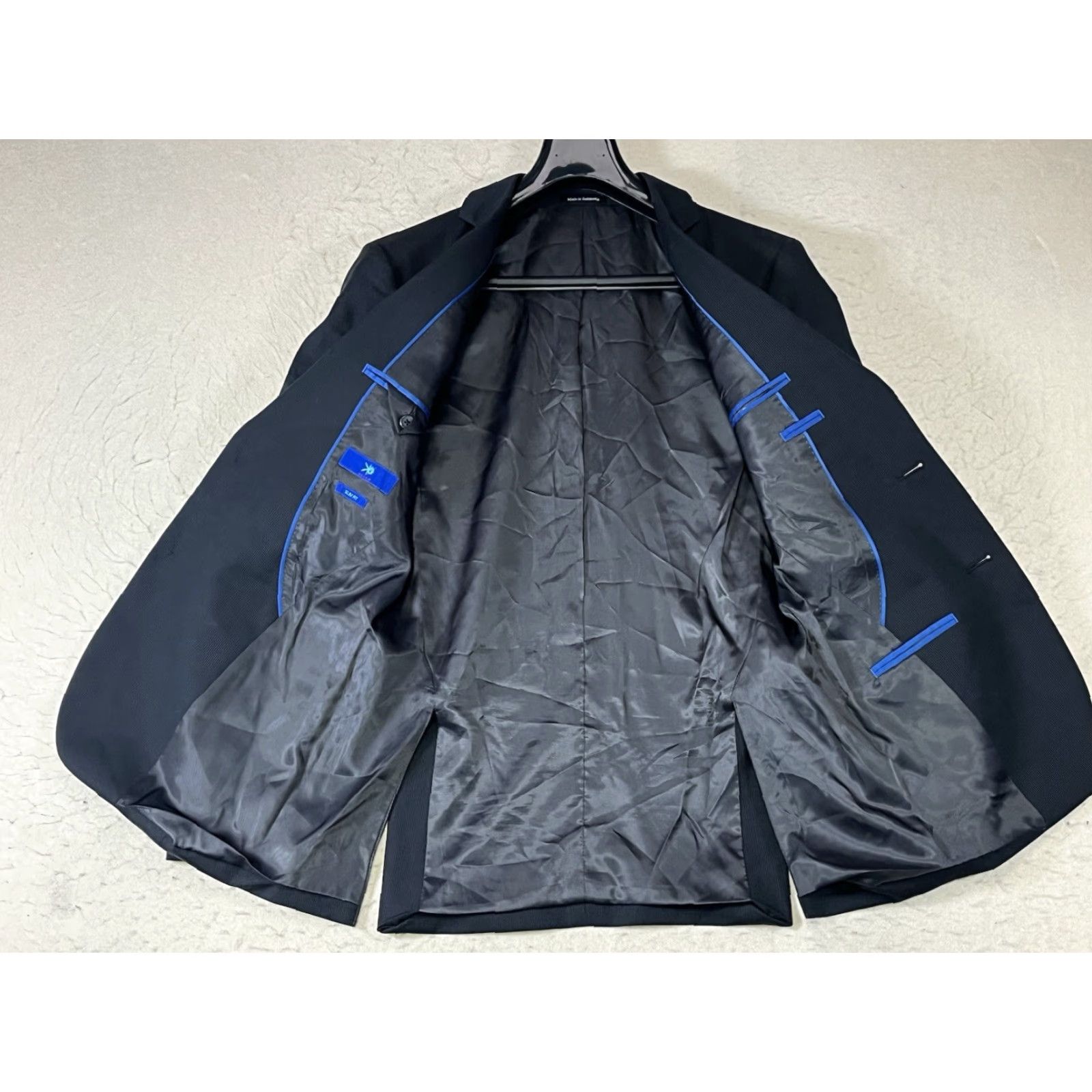 Egara Egara Sport Coat Black 2 Button Double-Vented Slim Fit 36R Men Jacket Coat Regular Length Size US XS / EU 42 / 0 - 6 Thumbnail