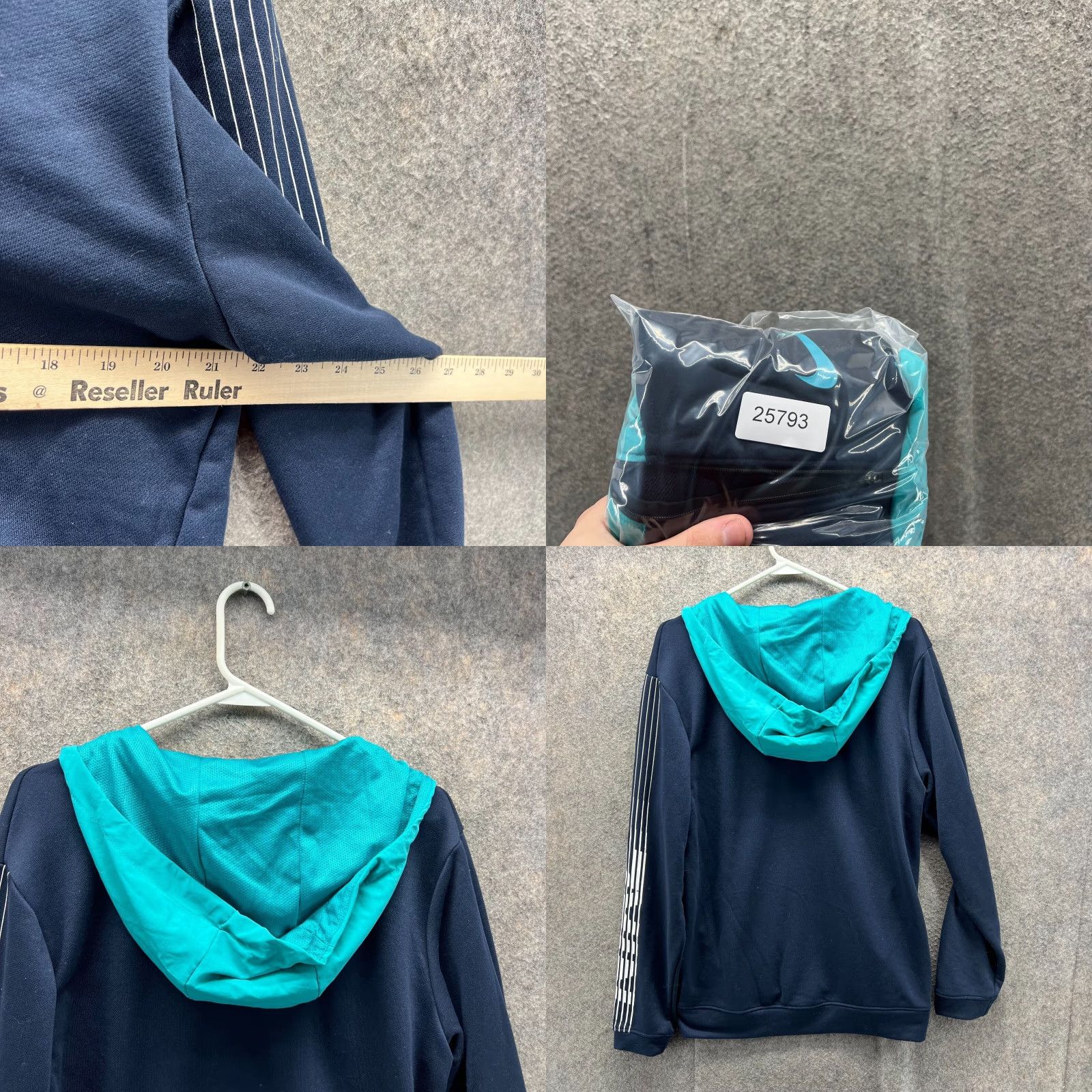 Nike Nike Sweater Men Small Tech Blue Half Zip Pullover Hooded Swoosh Vintage Pullover Hoodie Sweatshirt Baggy? Size US S / EU 44-46 / 1 - 8 Thumbnail