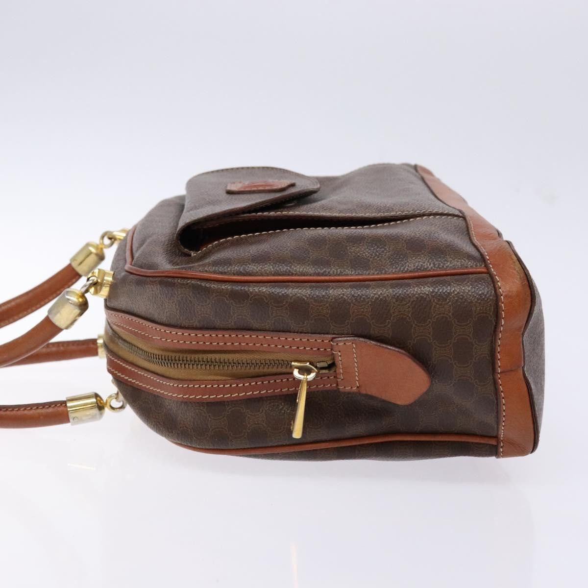 Celine CELINE Macadam Canvas Hand Bag Pvc Leather Brown Gold Size ONE SIZE - 5 Thumbnail