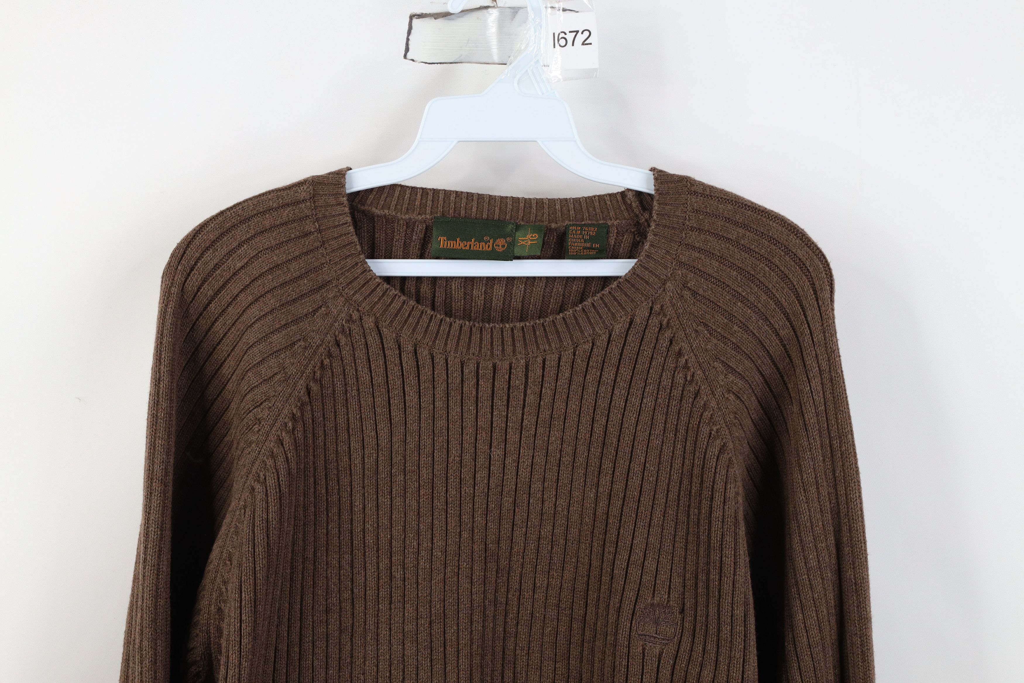 Timberland Vintage 90s Y2K Timberland Knit Commando Sweater Brown Size US XL / EU 56 / 4 - 2 Thumbnail