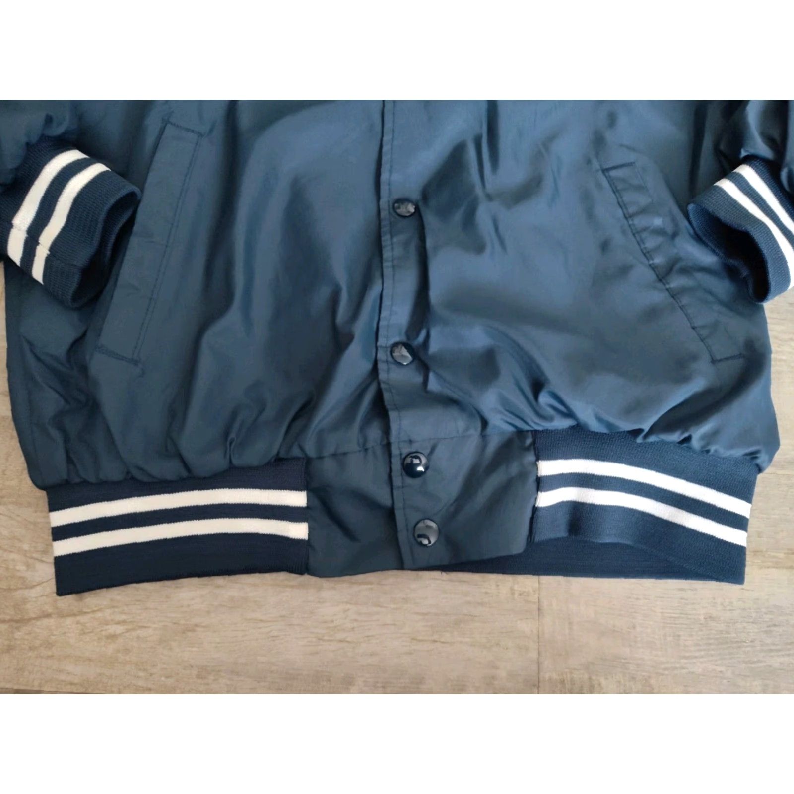 Vintage Vintage 80's Varsity Ringer Jacket Blue Cross Blue Shield Michigan USA Made M Size US M / EU 48-50 / 2 - 2 Thumbnail