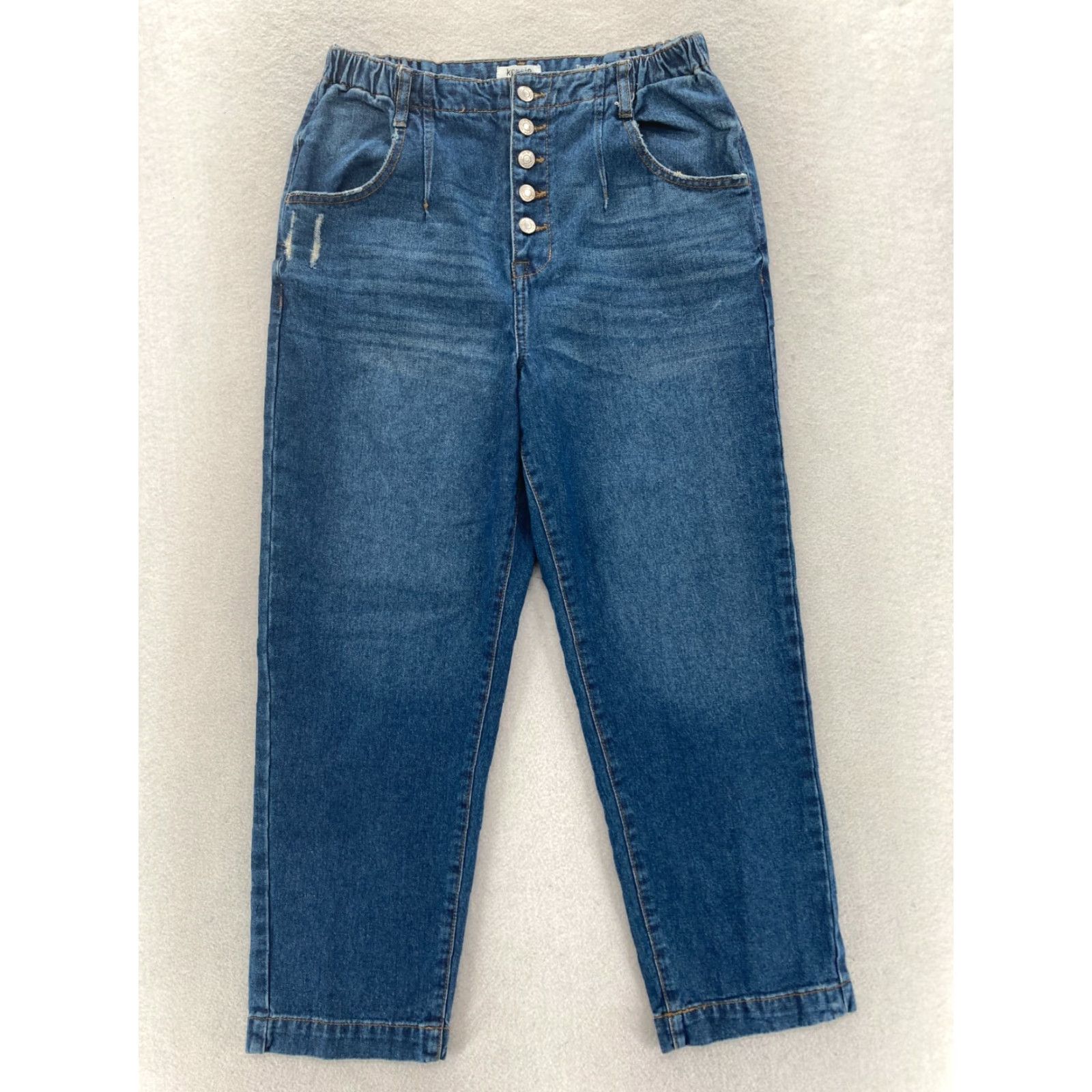 Vintage Kensie Jeans Barrel High Rise Women's 10/30 Blue Denim Button Fly Denim Jeans 90s Retro Luxe Luxe Vintage Size 32" / US 10 / IT 46 - 2 Thumbnail
