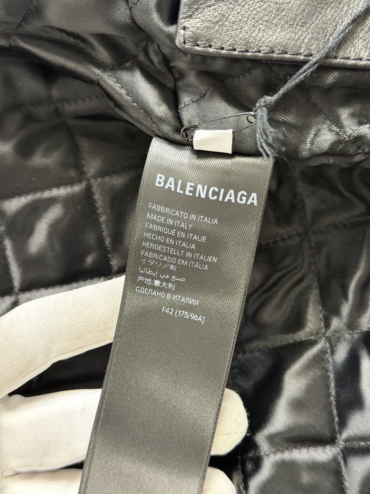 Balenciaga Balenciaga Shrunk Racer Jacket Black Leather Size M / US 6-8 / IT 42-44 - 13 Thumbnail