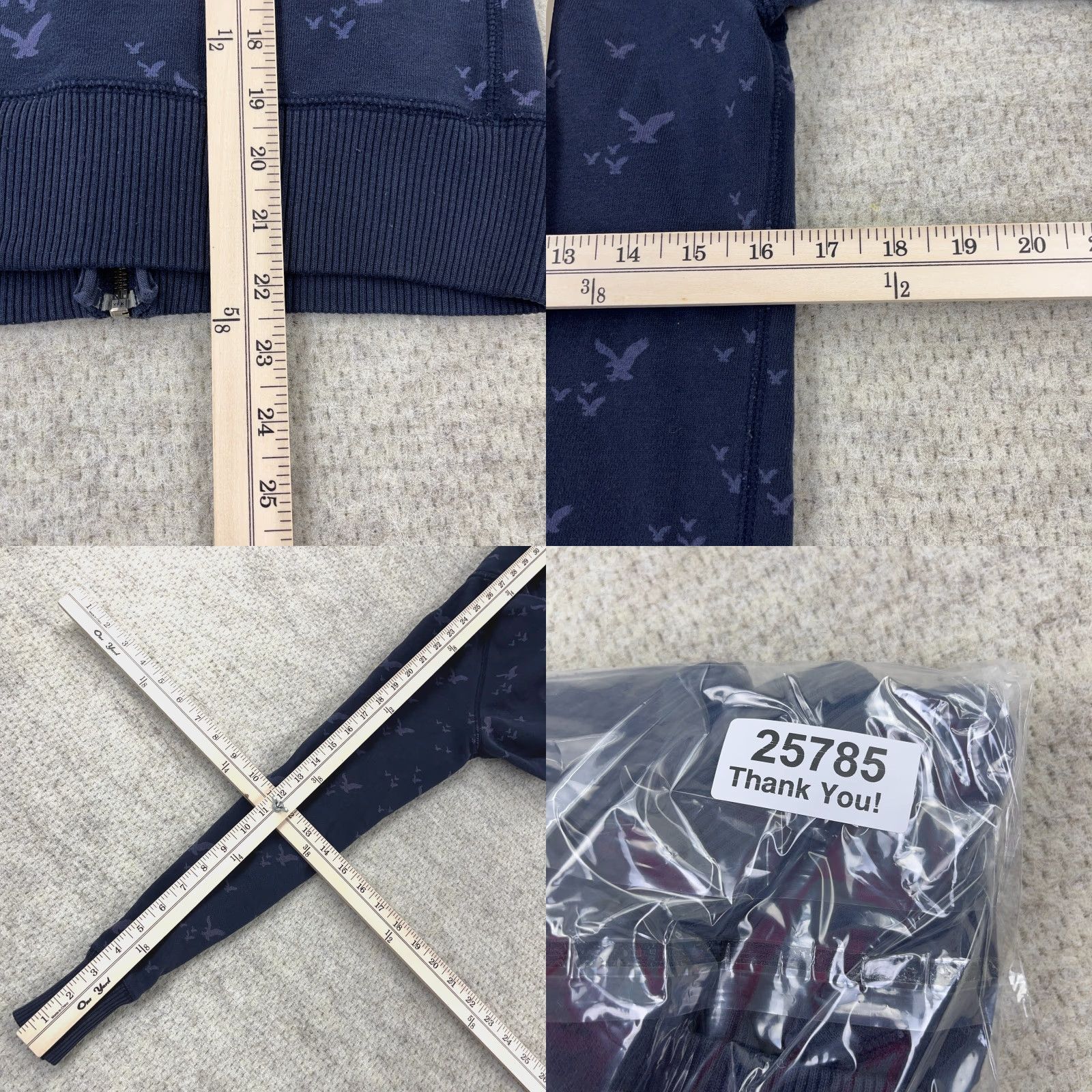 American Eagle Outfitters Vintage American Eagle Outfitters Hoodie Women S Blue Full Zip Jacket AOP Faded Size S / US 4 / IT 40 - 9 Thumbnail