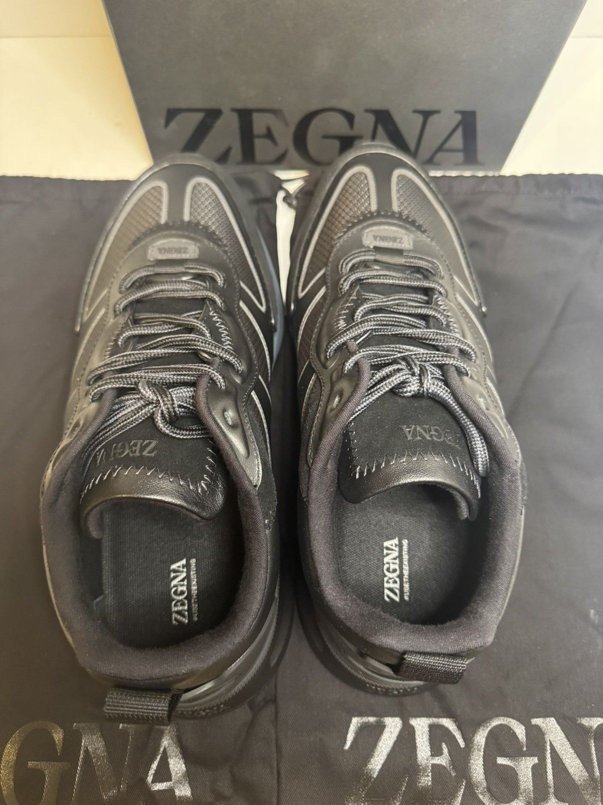 Ermenegildo Zegna Zegna UTE Trainer Sneakers Black Size 7.5 US New W/ Box Size US 7.5 / EU 40-41 - 5 Thumbnail