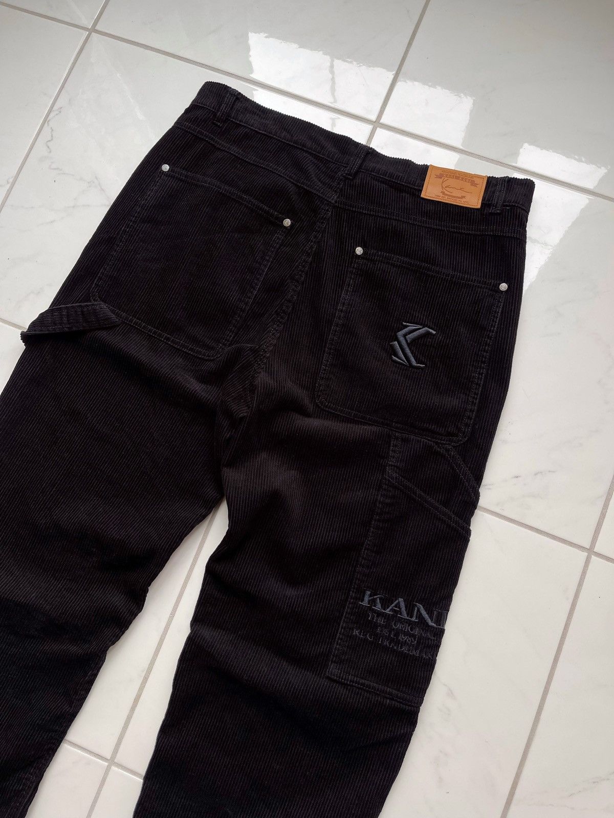 Karl Kani × Vintage Vintage Y2K Karl Kani Cargo Velvet Pants Size US 34 / EU 50 - 2 Thumbnail