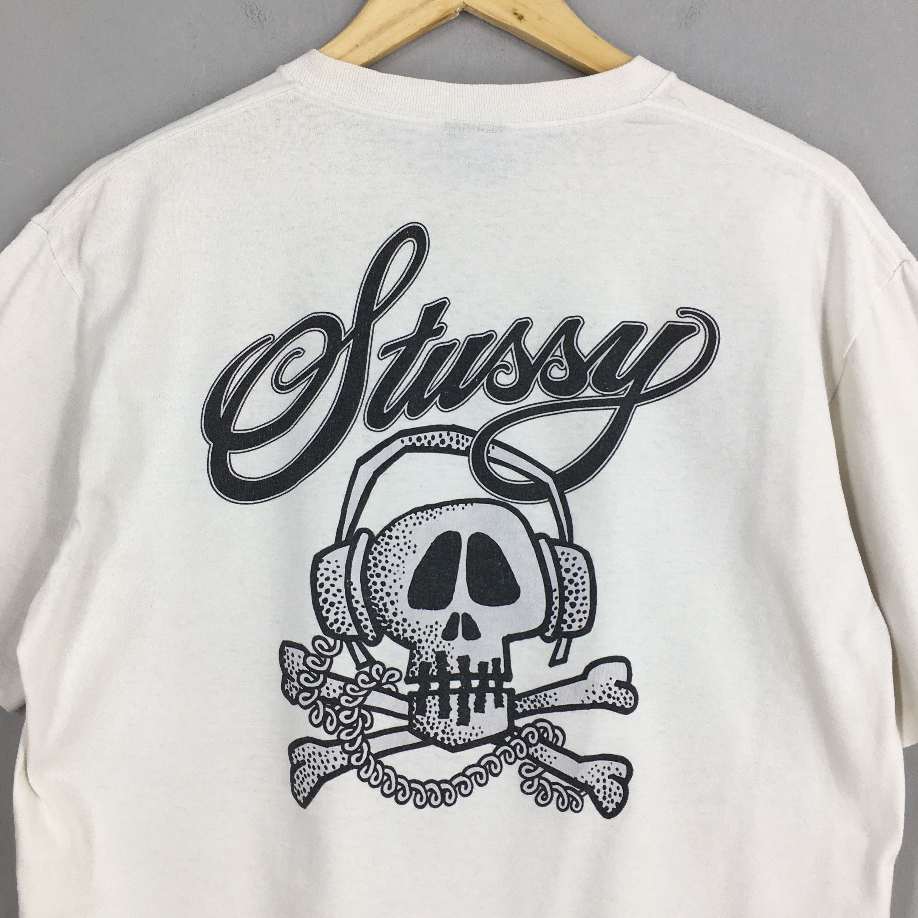 Stussy × Vintage Vintage 90s Stussy Usa Skater White T shirt Medium Size US M / EU 48-50 / 2 - 2 Thumbnail