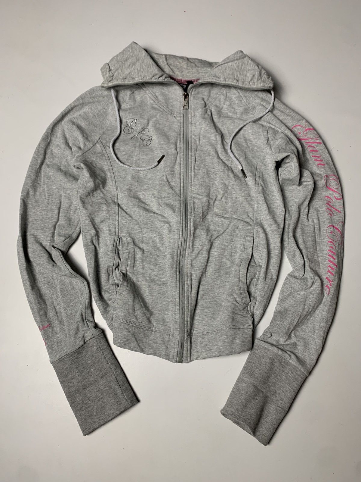 If Six Was Nine × Vintage VINTAGE Y2K GLAMOUR ZIP HOODIE Size L / US 10 / IT 46 - 4 Thumbnail