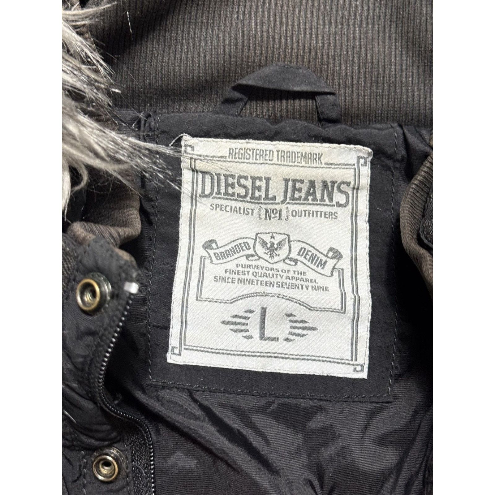 Diesel × Vintage 2000s Diesel Japanese Punk Grunge Fur Jacket LGB If6was9 Size US L / EU 52-54 / 3 - 7 Thumbnail