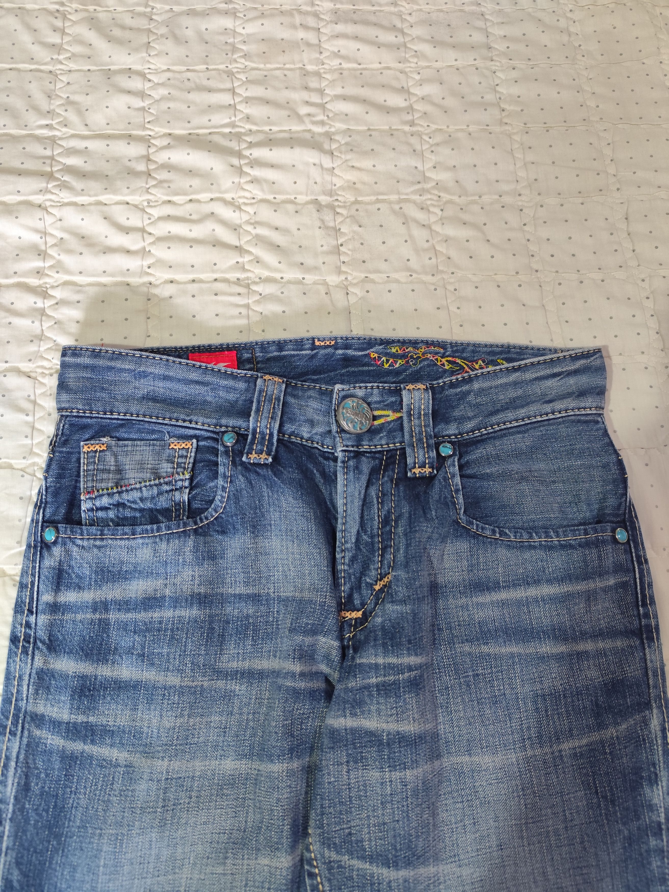 Beauty Beast × Edwin × If Six Was Nine Vintage Edwin 503 Blue Trip Washed Denim J017 Size 26" / US 2 / IT 38 - 3 Thumbnail