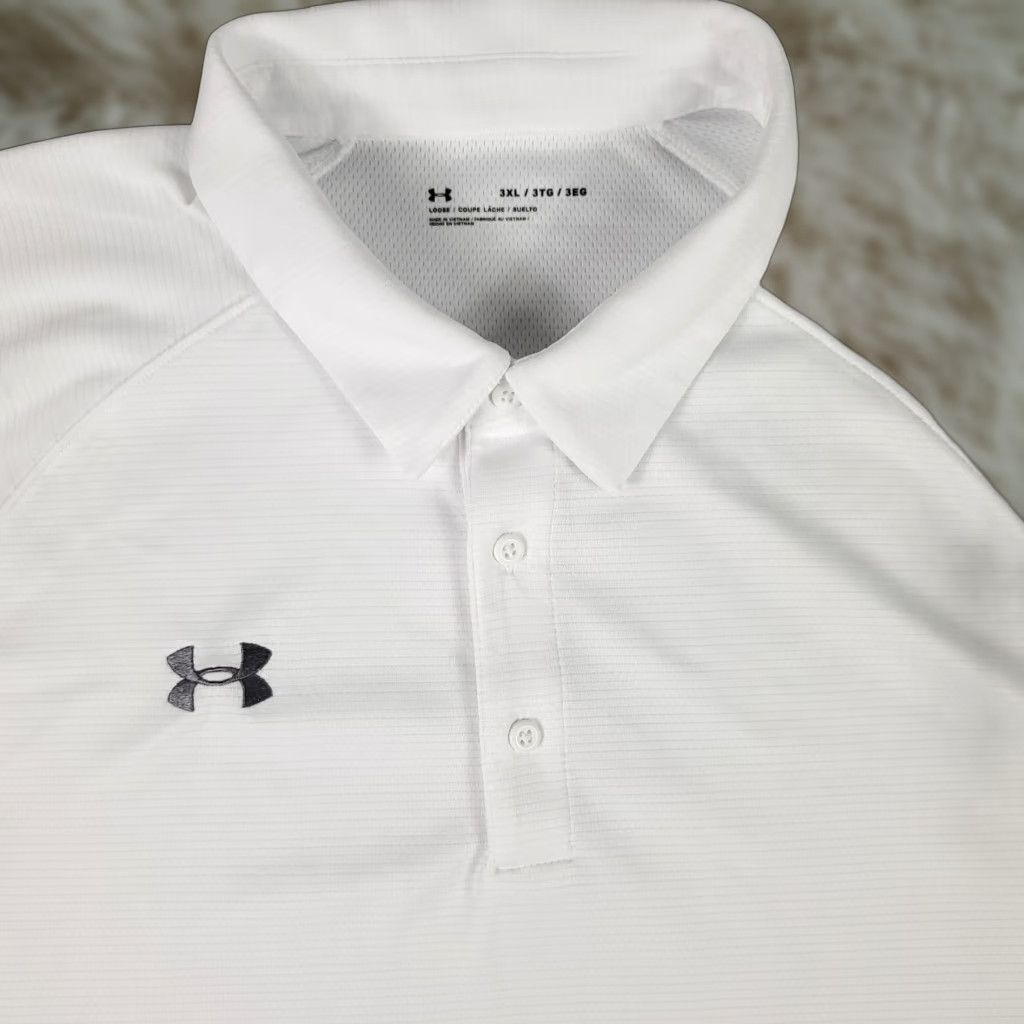 Under Armour Under Armour Polo Shirt Mens 3XL White Short Sleeve Casual Polo Shirt Men 3XL White Size US XXL / EU 58 / 5 - 1 Thumbnail