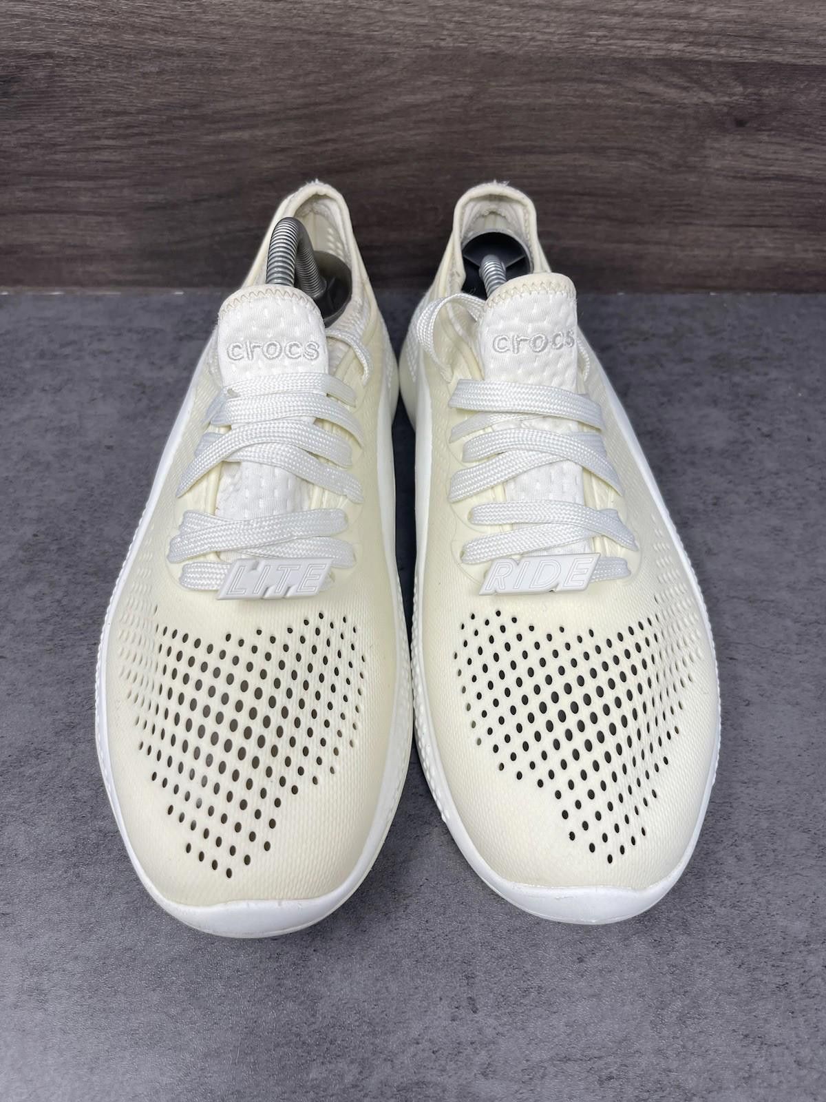 Crocs Crocs Ridelite 360 Pacer Shoes Mens Size 9 White Rubber Size US 9 / EU 42 - 3 Thumbnail