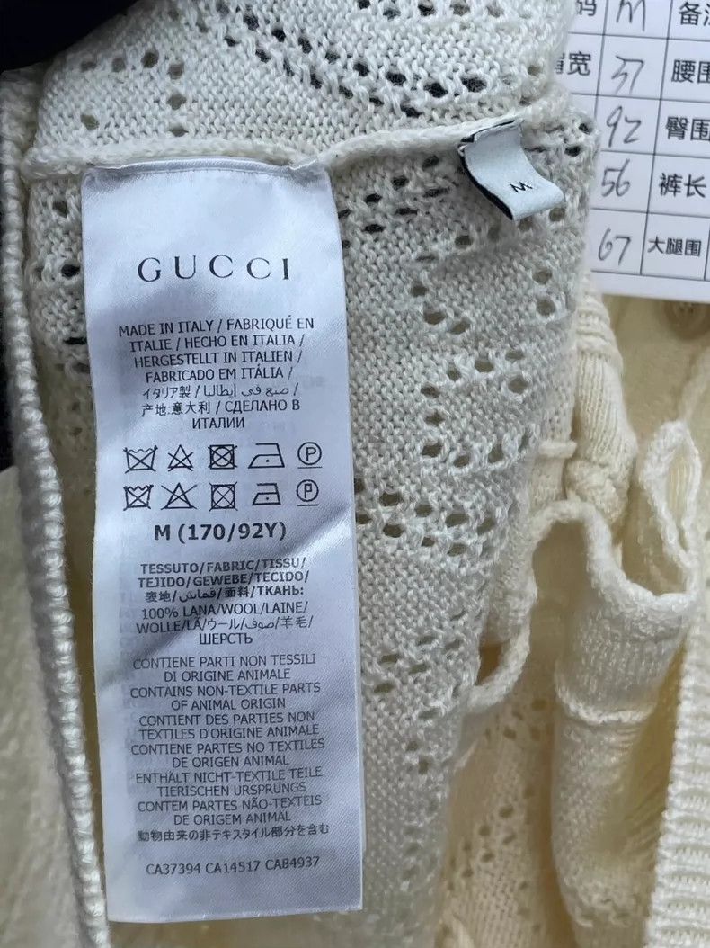 Gucci Gucci Knitted hollow jacquard double G wool cardigan jacket Size M / US 6-8 / IT 42-44 - 8 Thumbnail